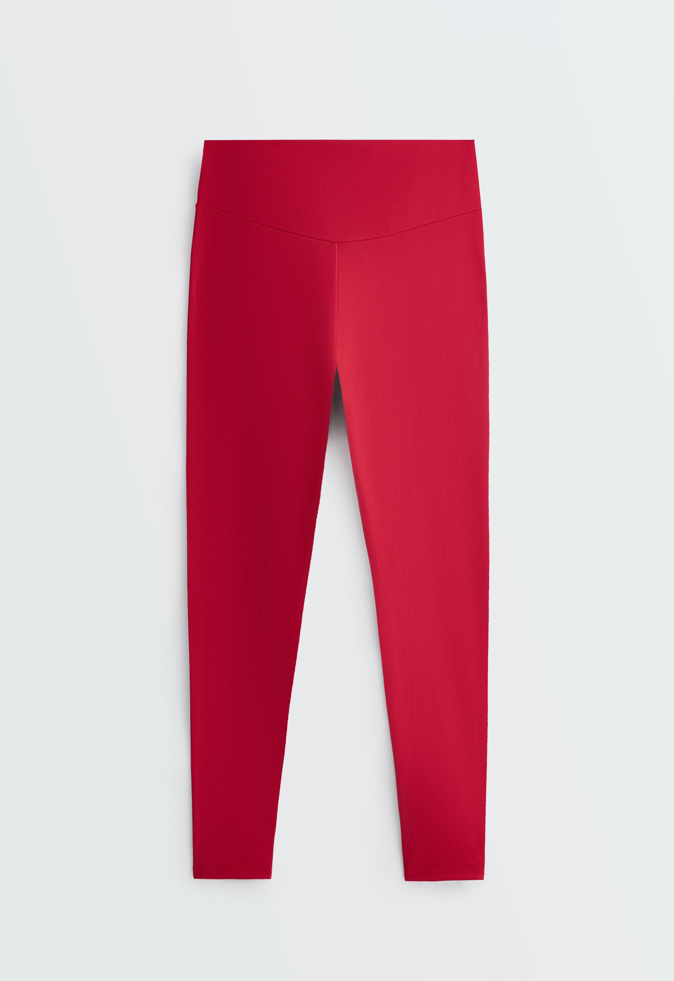 Comfortlux high-waisted ankle-length leggings - STRAWBERRY
