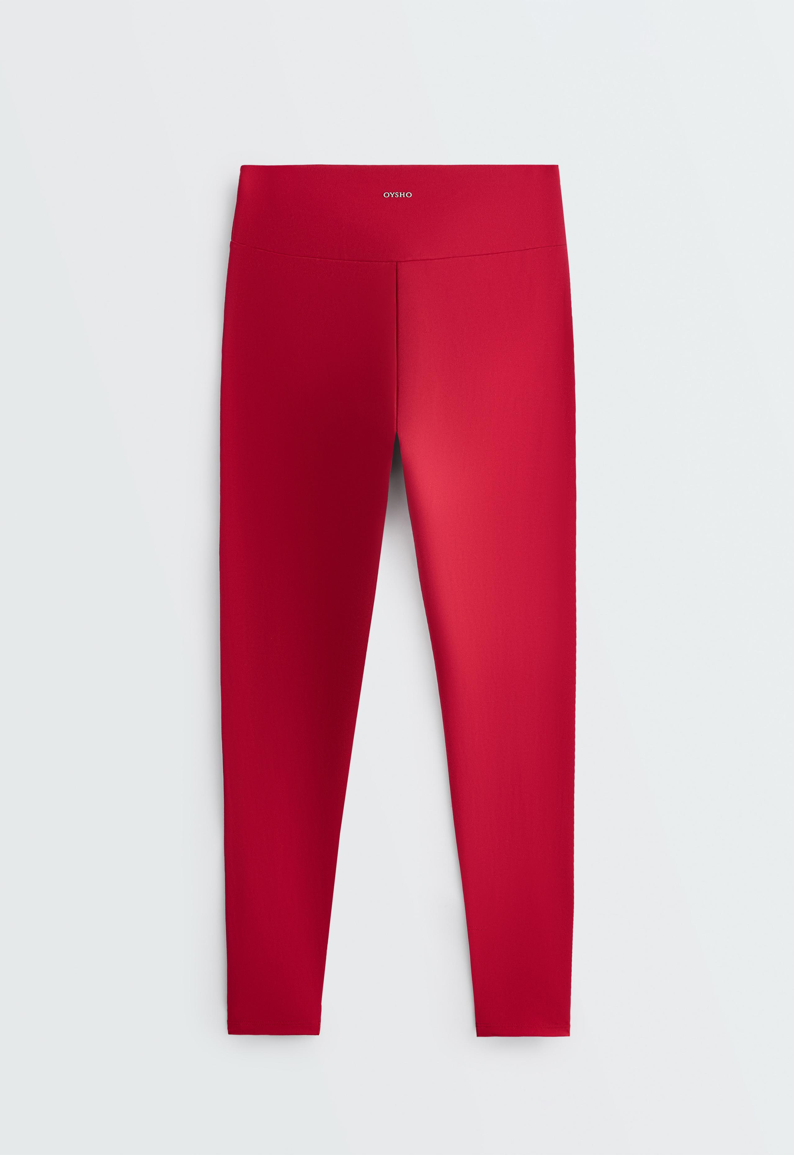 Comfortlux high-waisted ankle-length leggings - STRAWBERRY