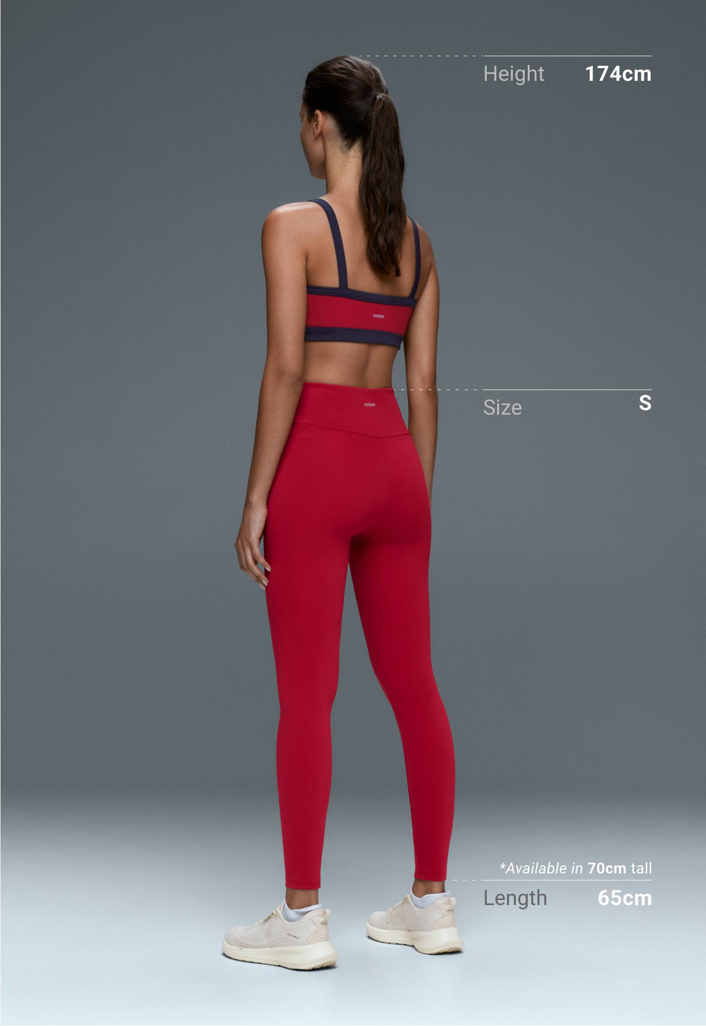 Comfortlux high-waisted ankle-length leggings - STRAWBERRY