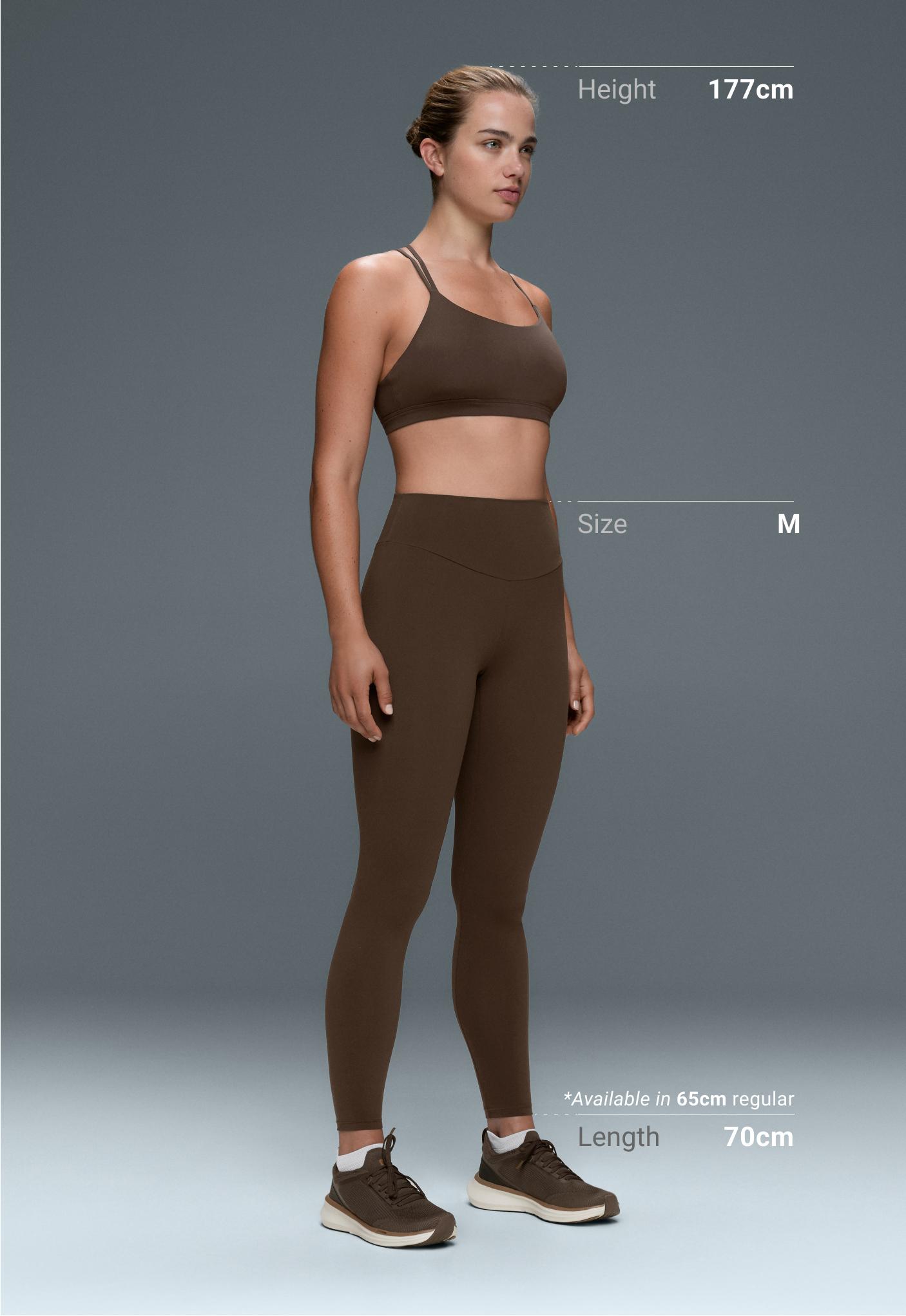 Comfortlux high-waisted ankle-length leggings - DARK BROWN