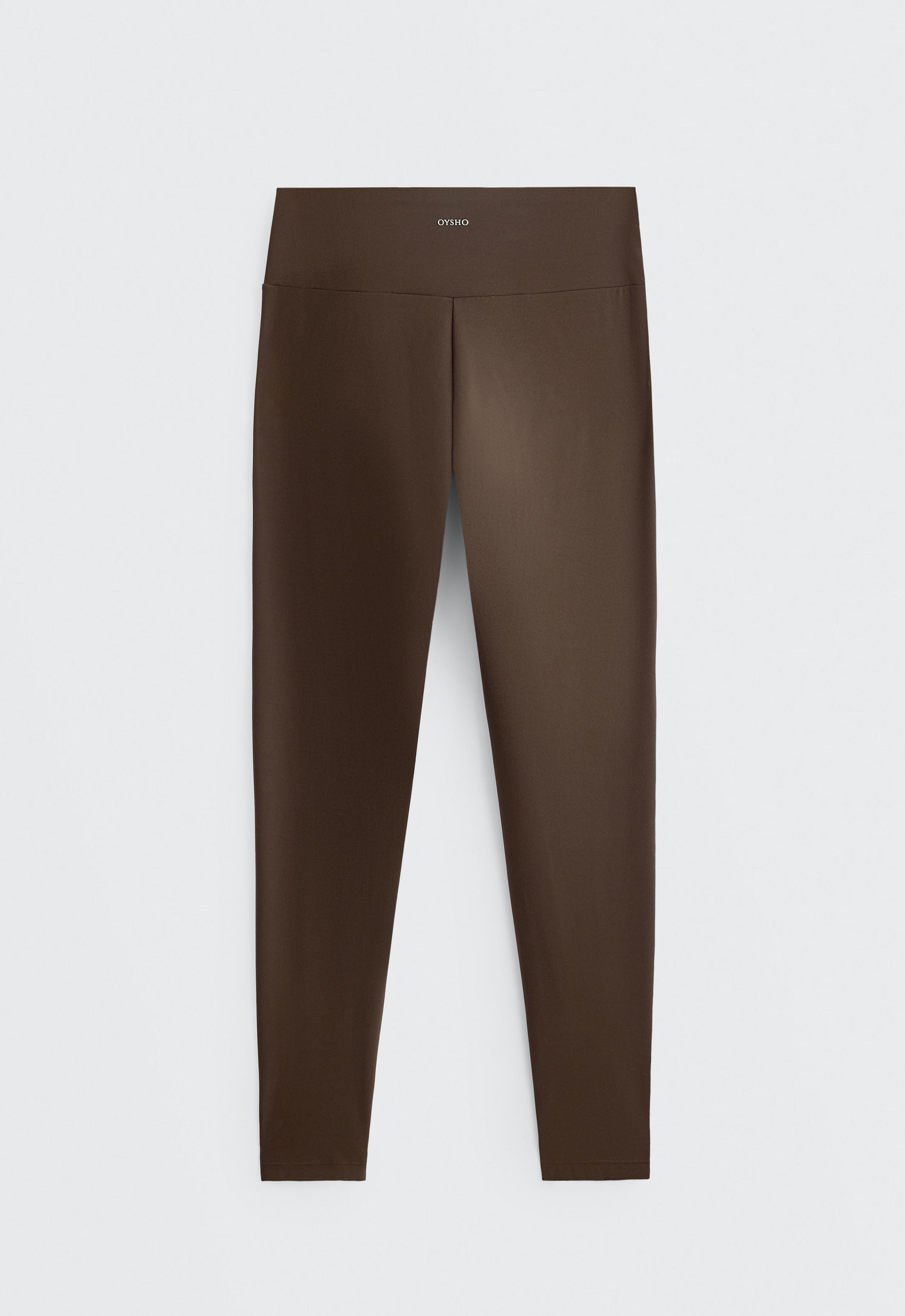 Comfortlux high-waisted ankle-length leggings - DARK BROWN