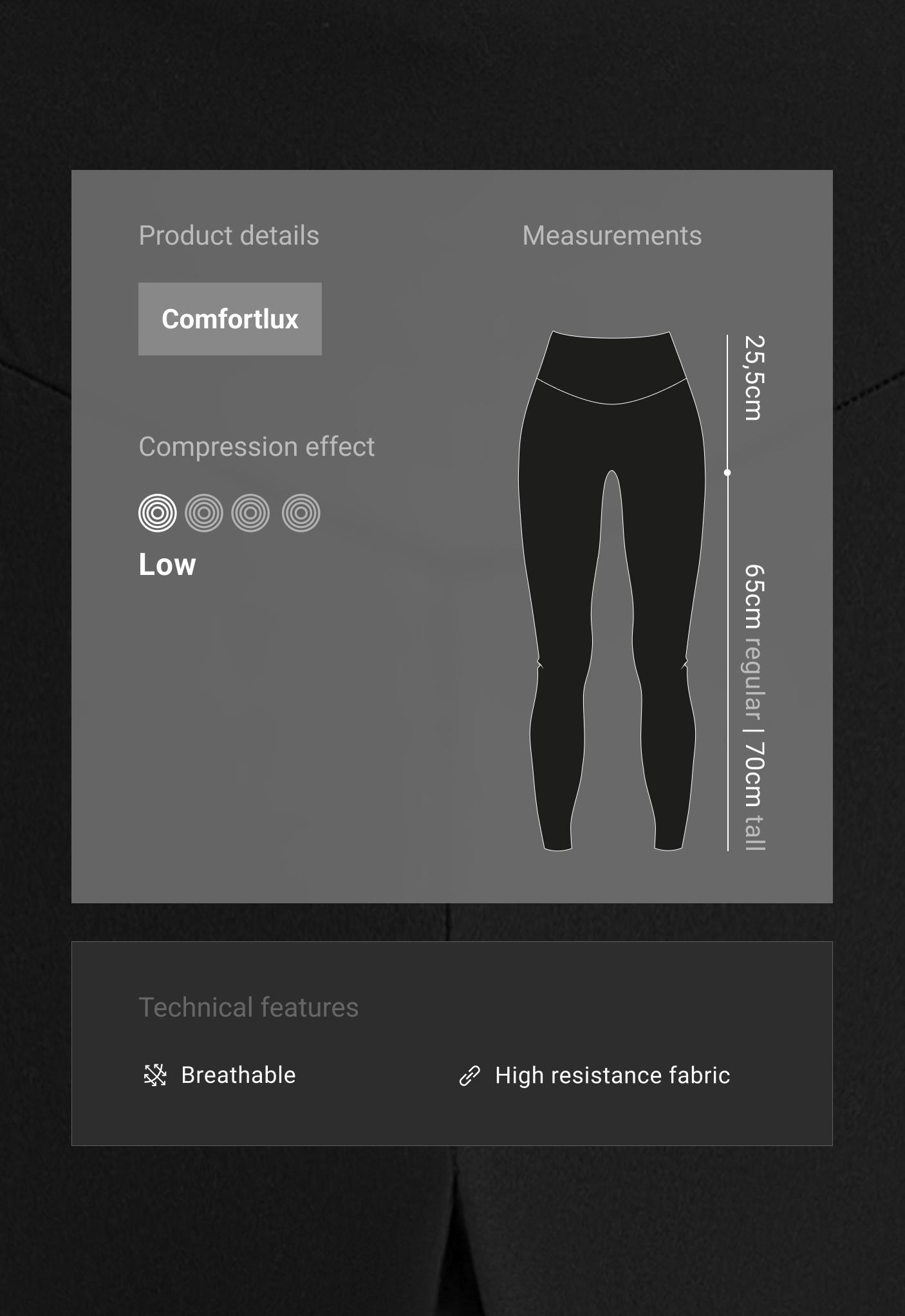 Comfortlux high-waisted ankle-length leggings - BLACK