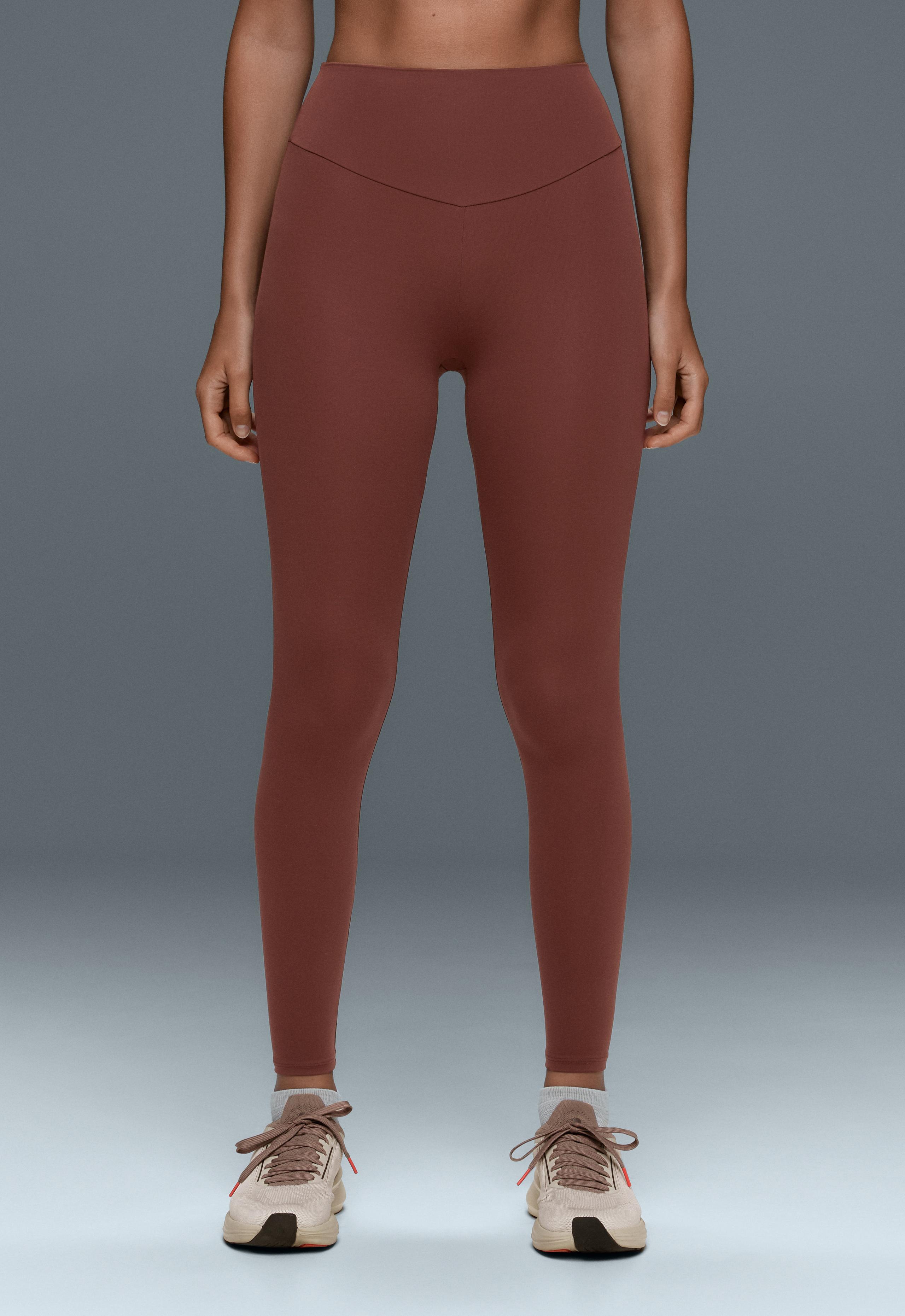 Comfortlux high-waisted ankle-length leggings - TERRACOTTA
