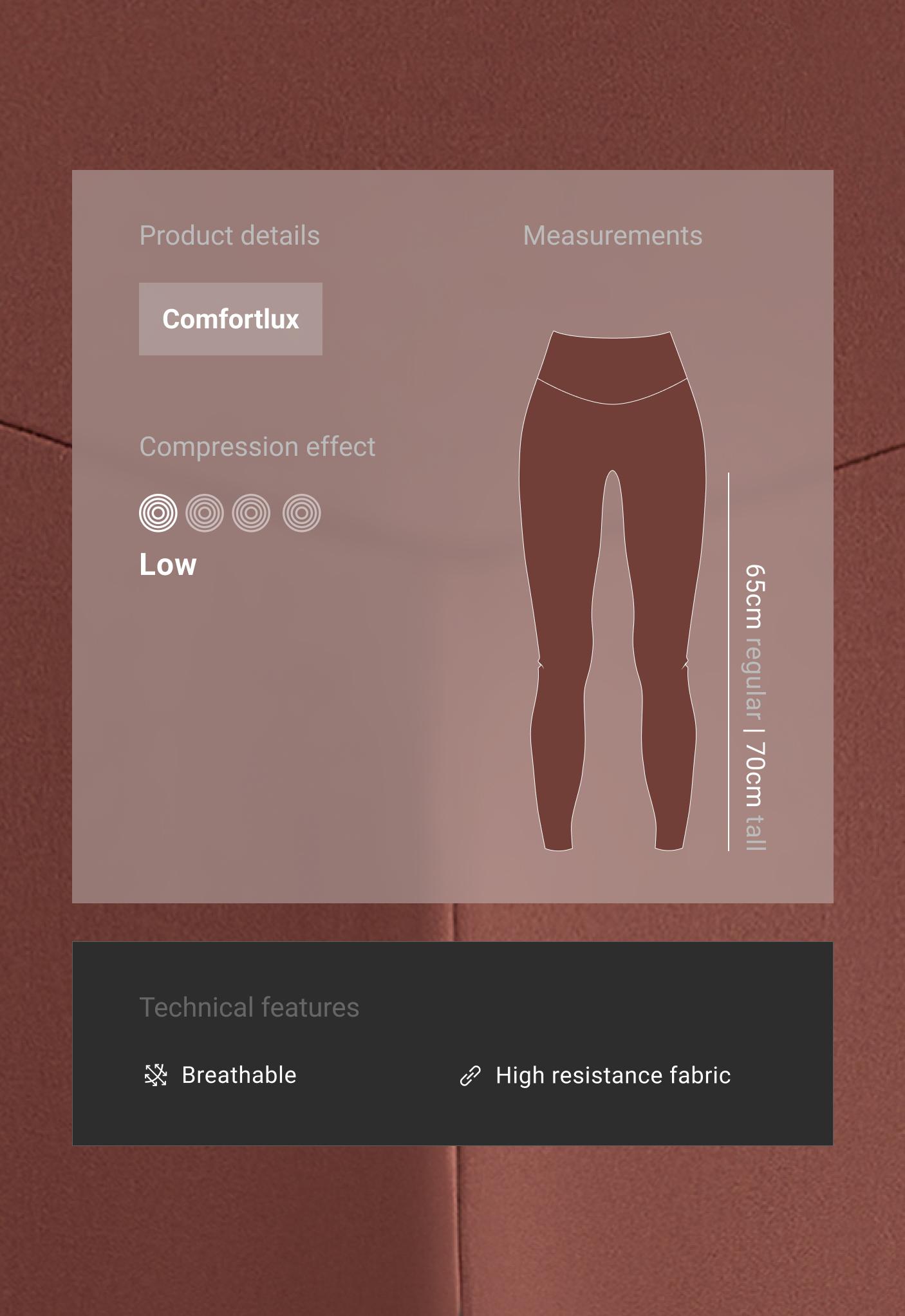 Comfortlux high-waisted ankle-length leggings - TERRACOTTA