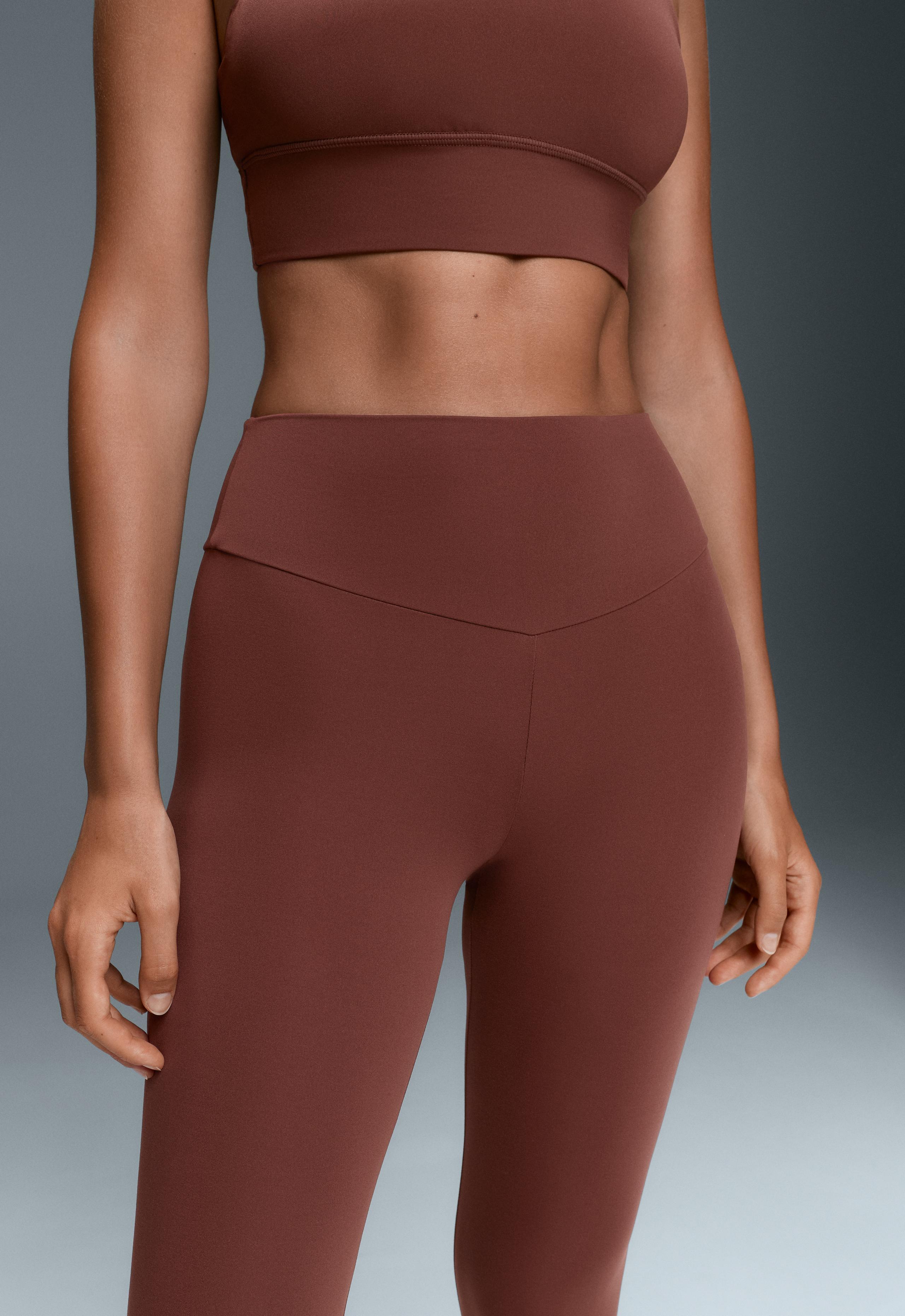 Comfortlux high-waisted ankle-length leggings - TERRACOTTA