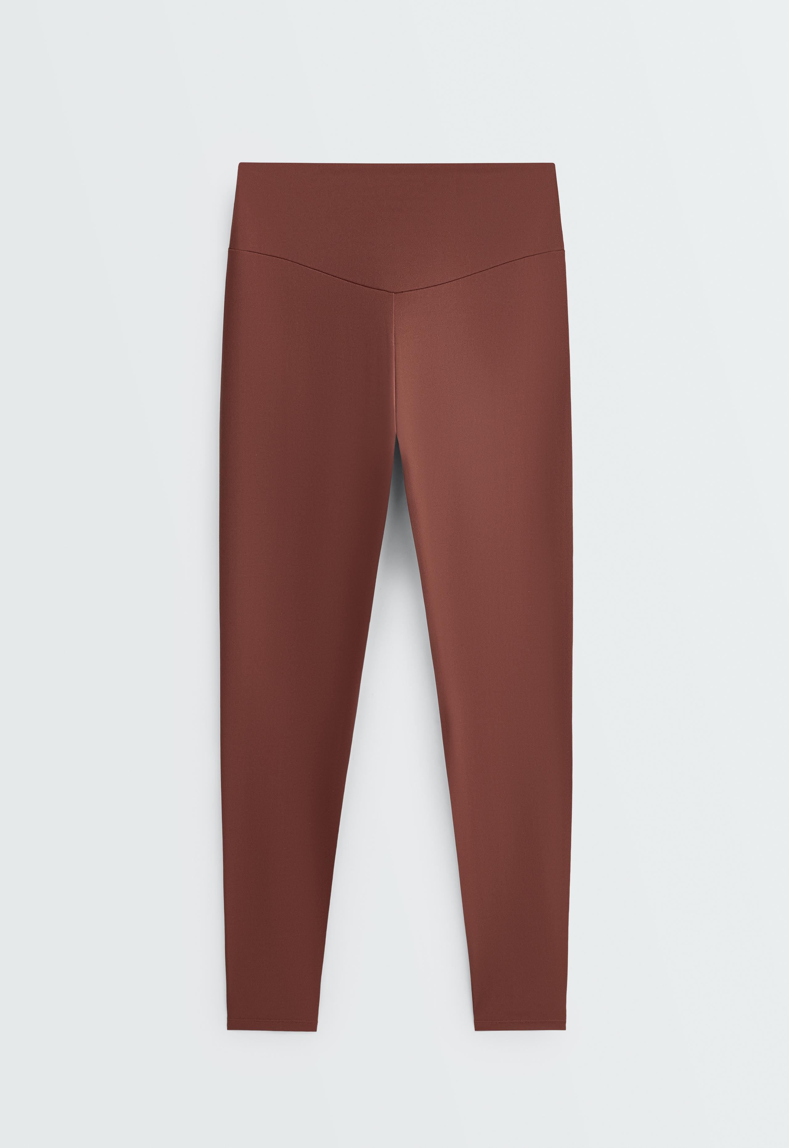 Comfortlux high-waisted ankle-length leggings - TERRACOTTA