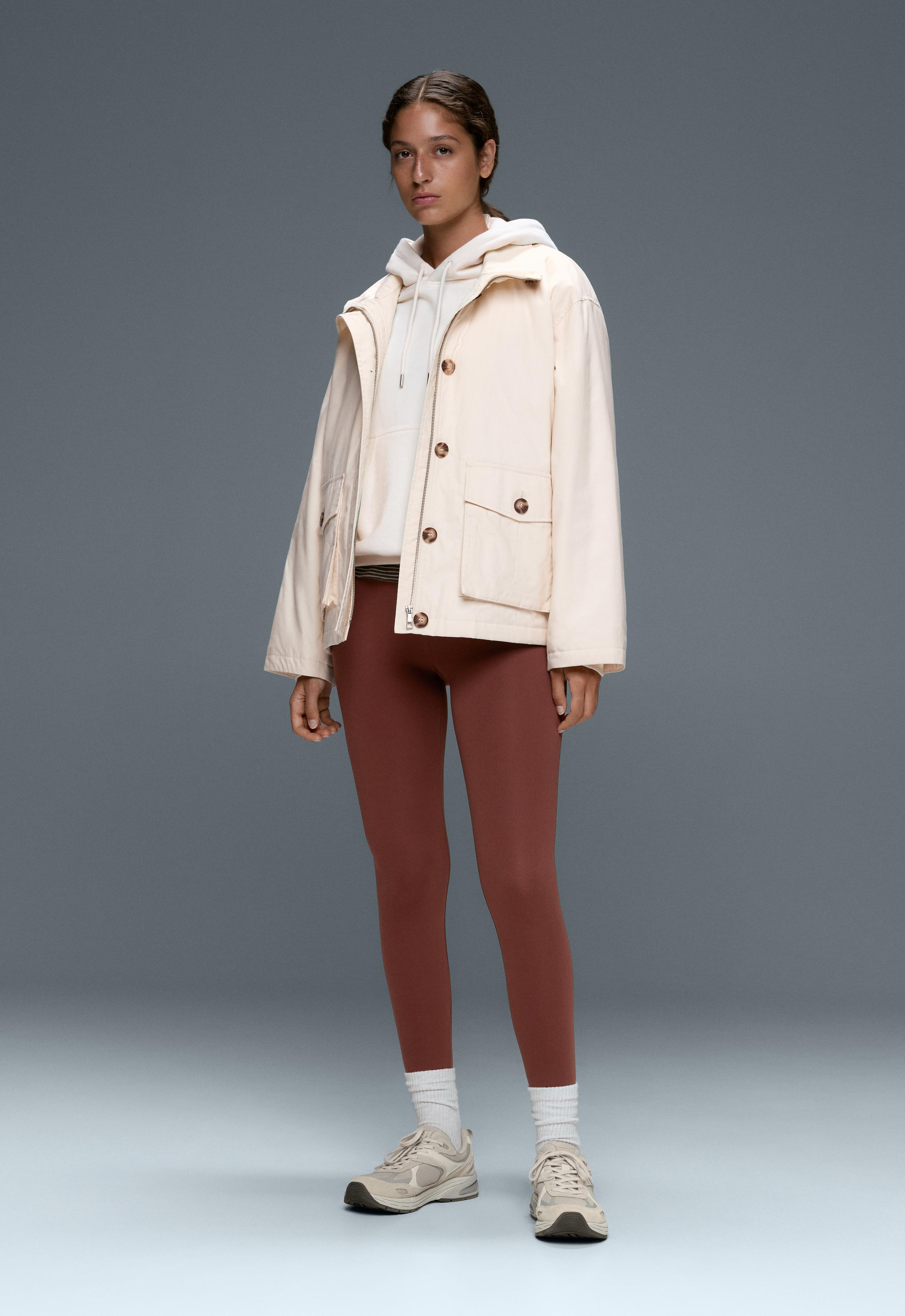 Comfortlux high-waisted ankle-length leggings - TERRACOTTA