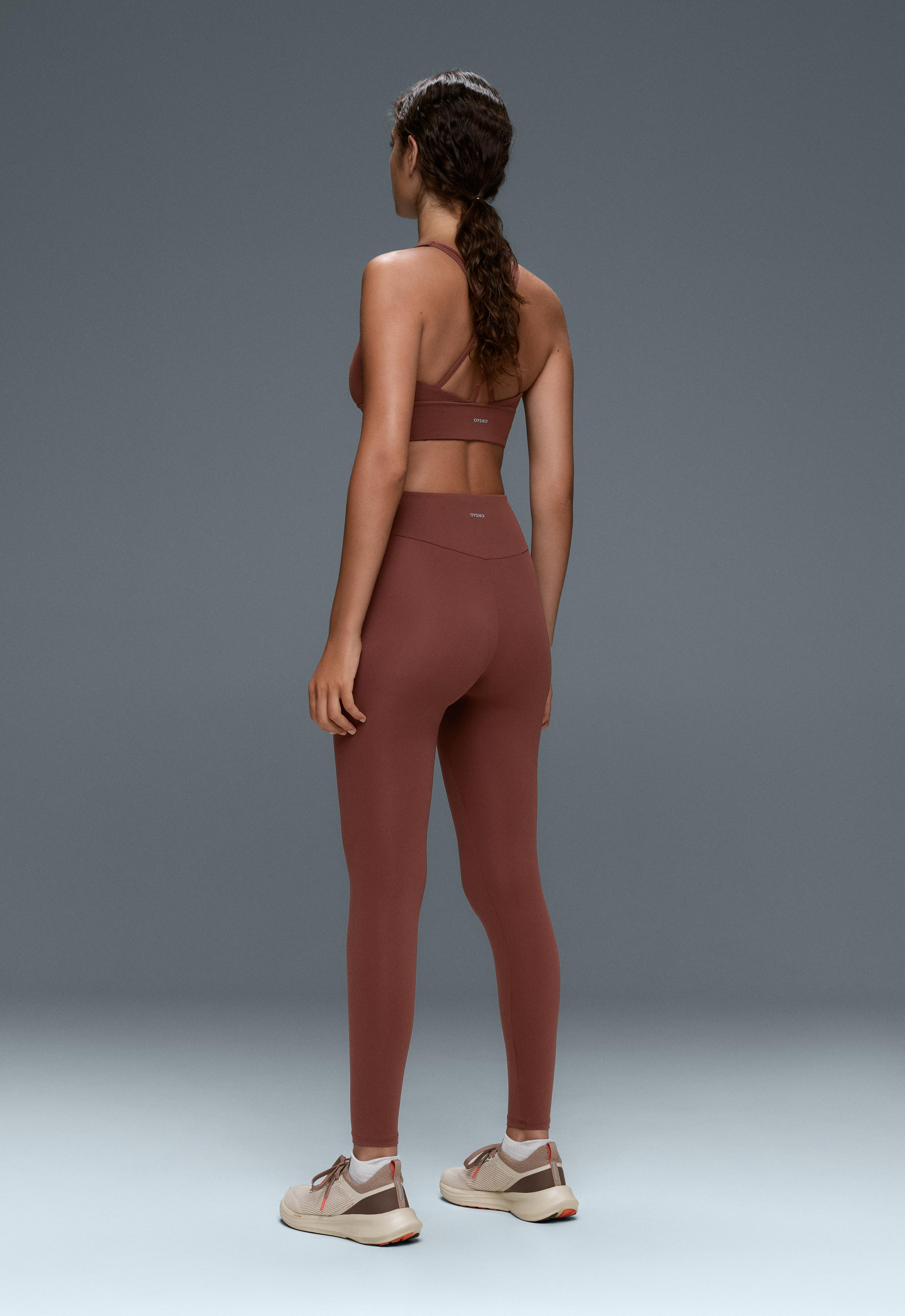 Comfortlux high-waisted ankle-length leggings - TERRACOTTA