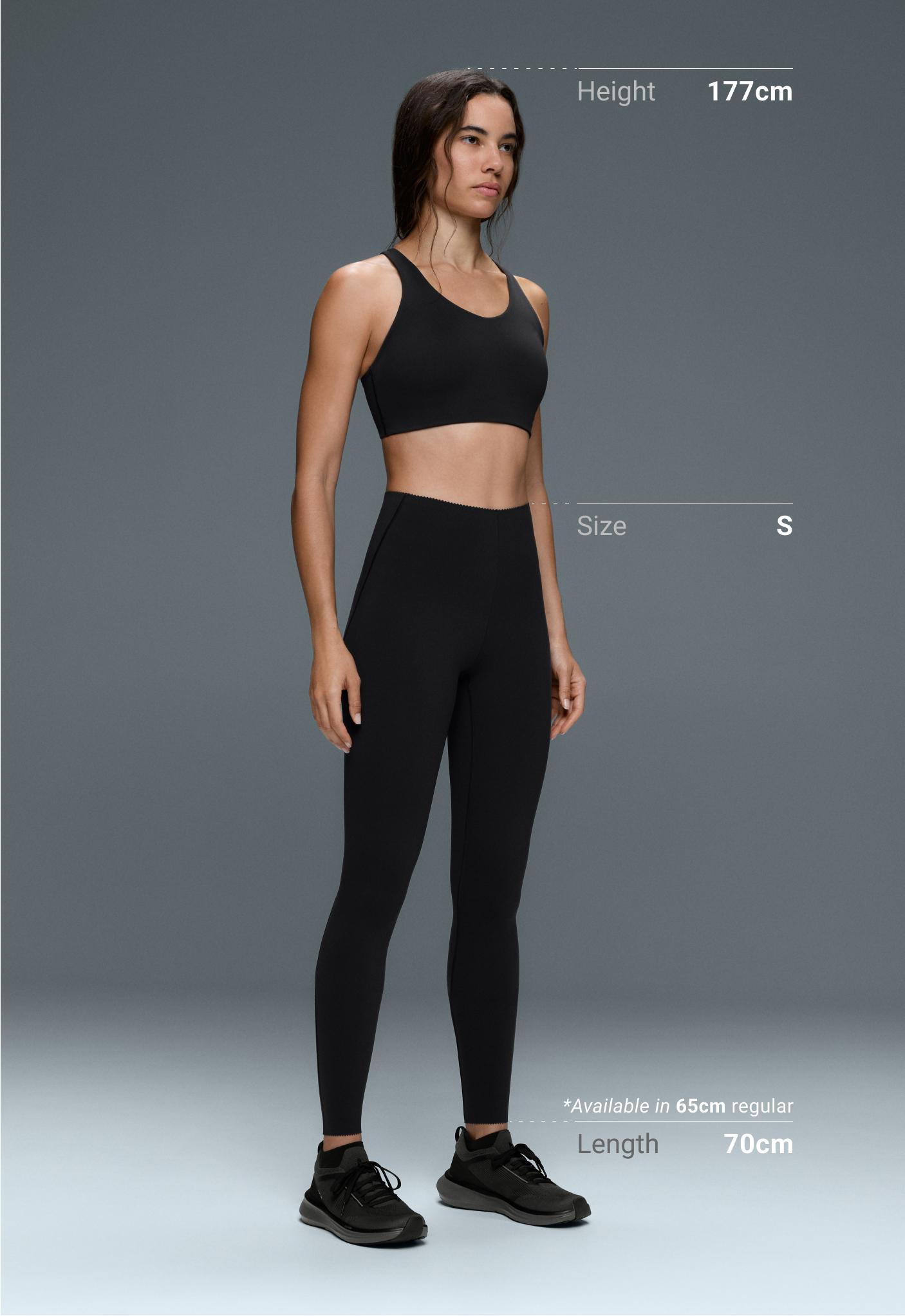 Compressive high-rise core-control ankle-length leggings - BLACK