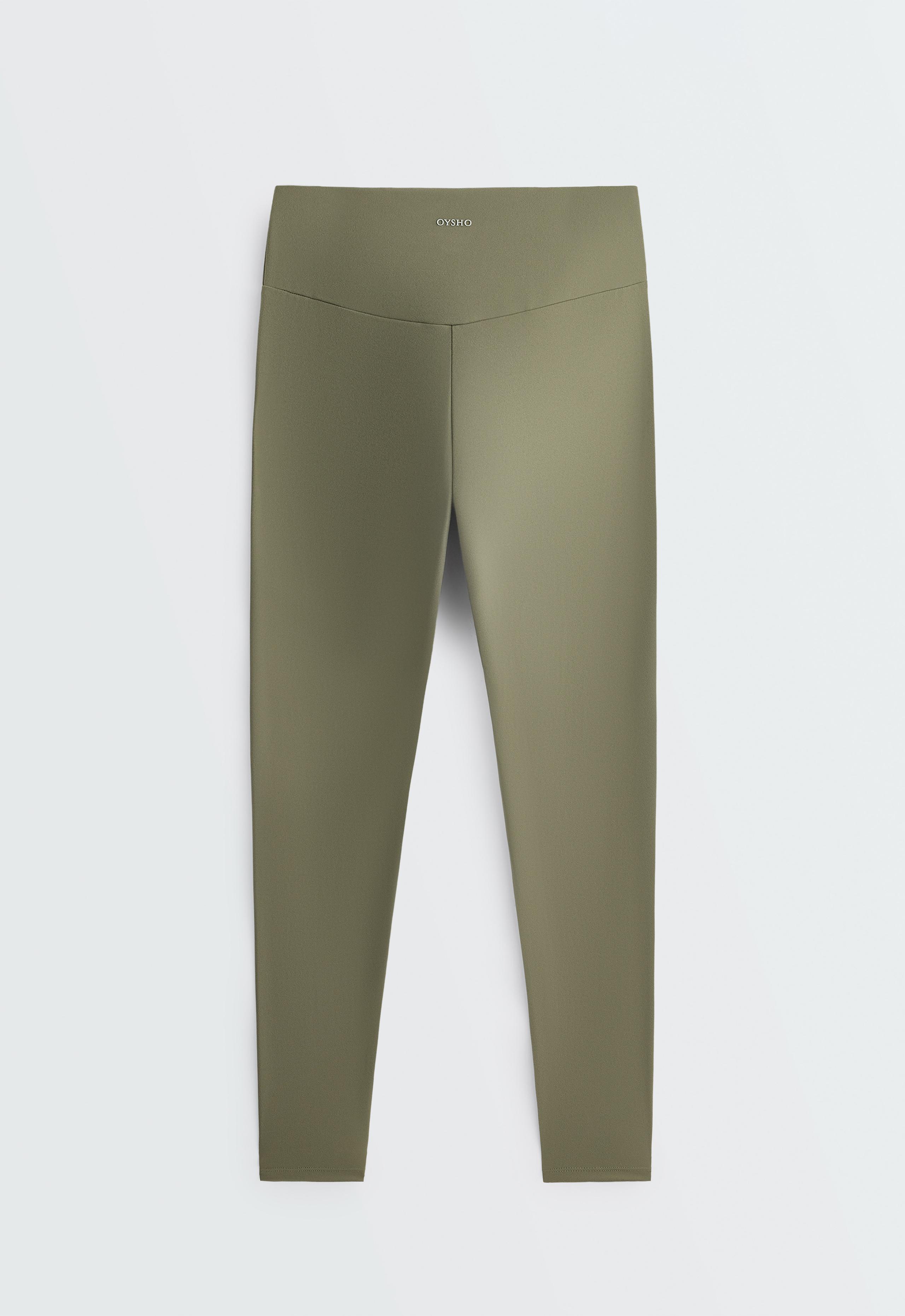 Comfortlux high-waisted ankle-length leggings - DARK KHAKI