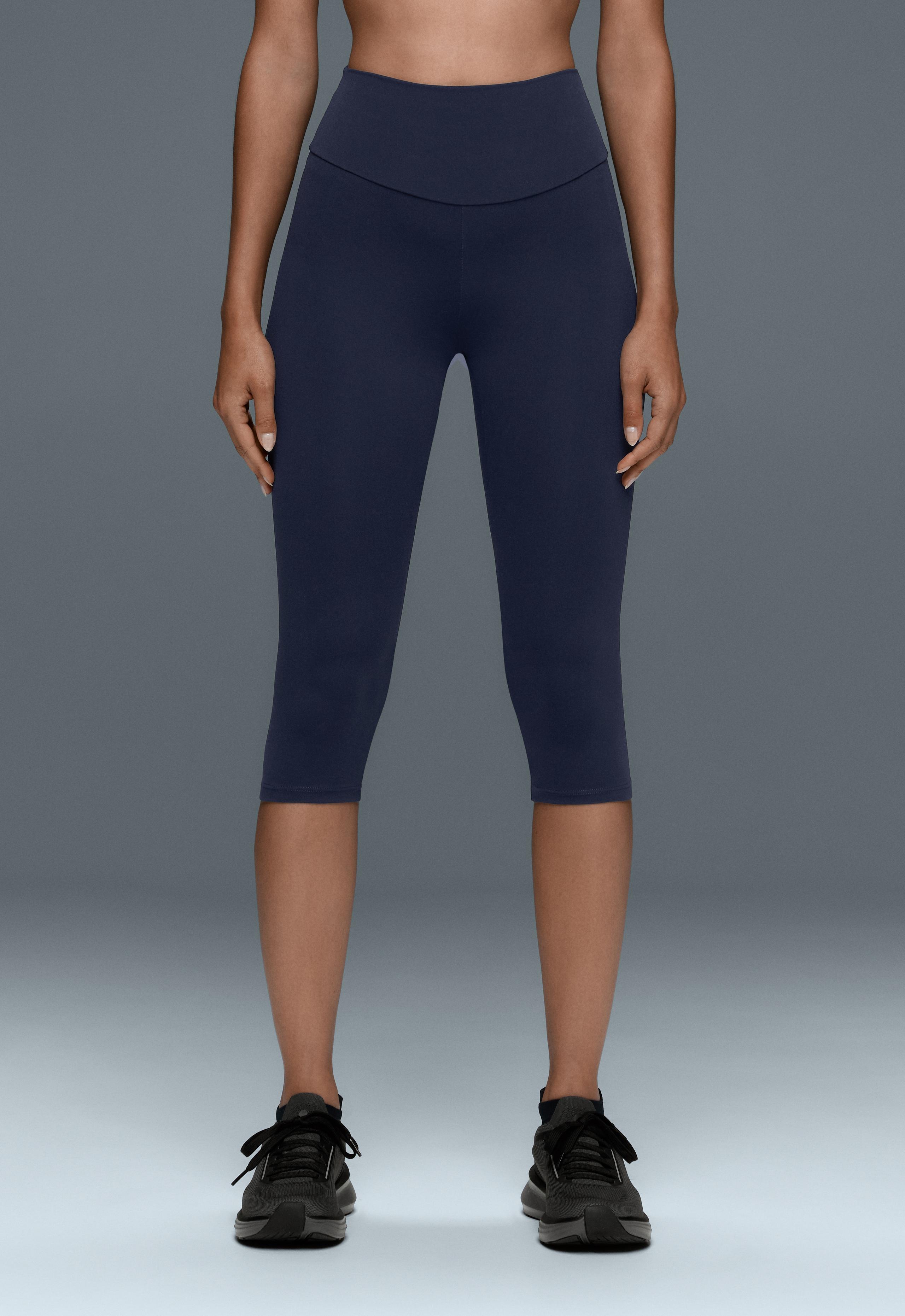 Comfortlux high-rise 40cm knee-length leggings - NAVY BLUE