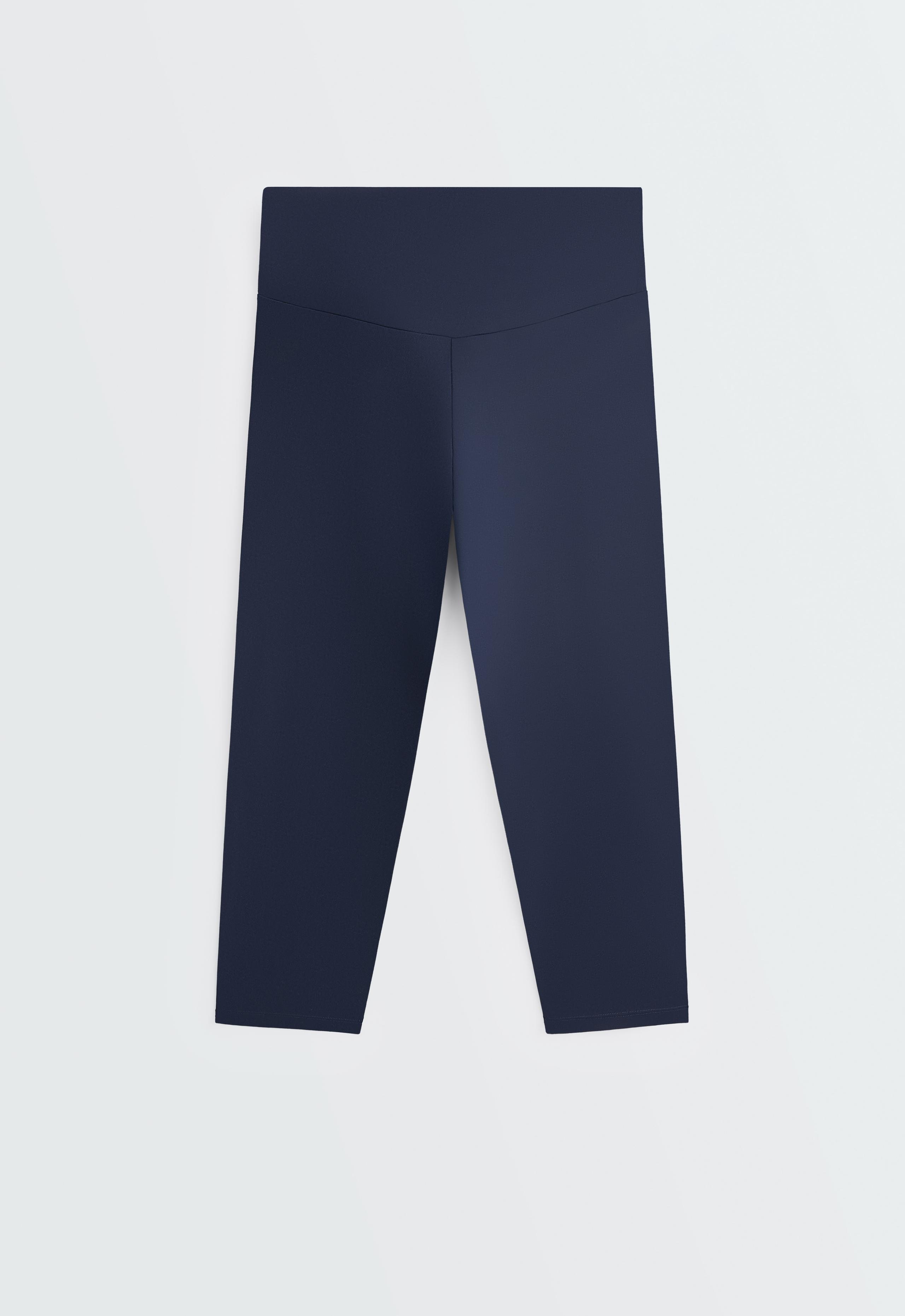Comfortlux high-rise 40cm knee-length leggings - NAVY BLUE