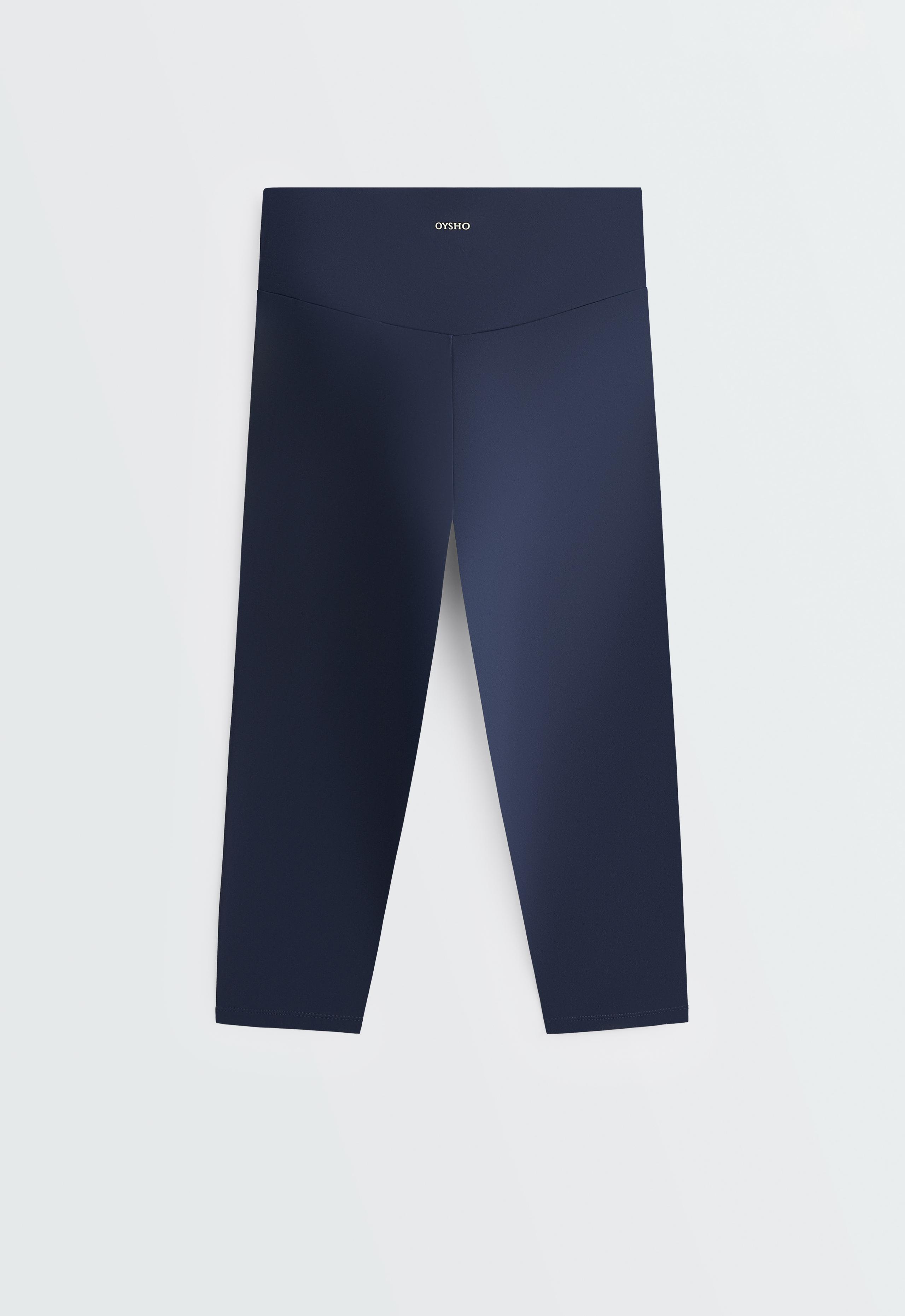 Comfortlux high-rise 40cm knee-length leggings - NAVY BLUE