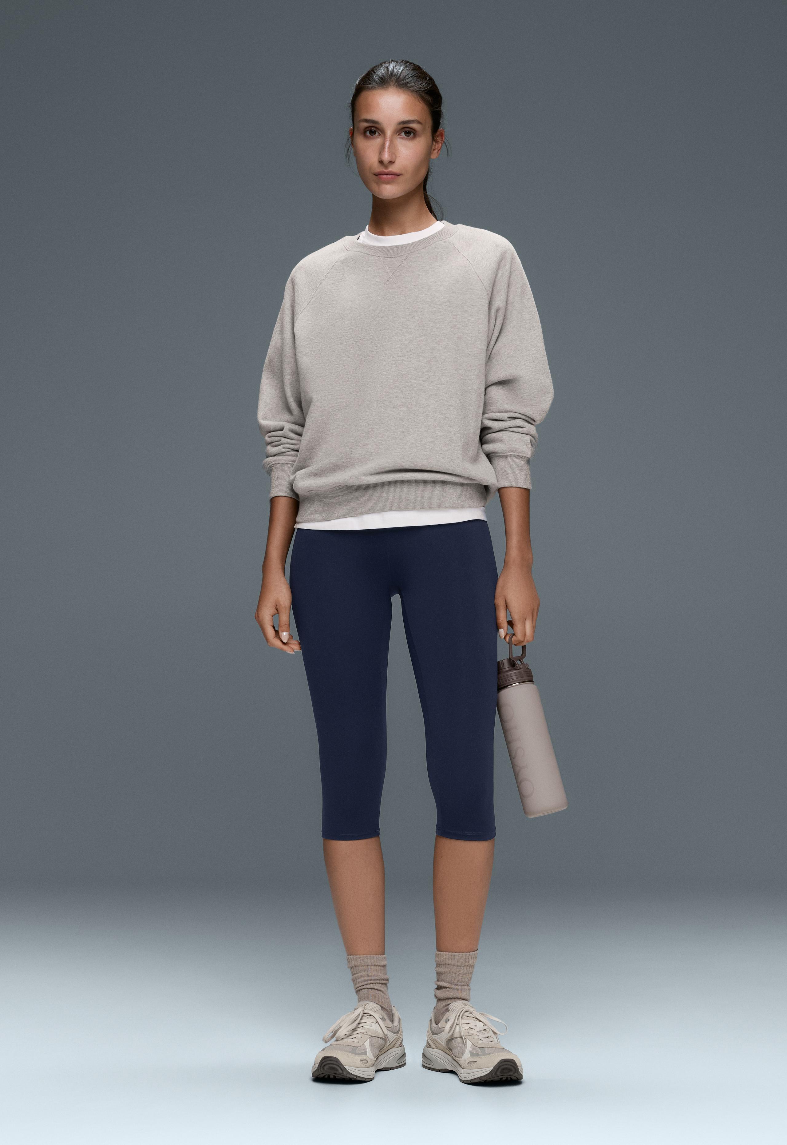 Comfortlux high-rise 40cm knee-length leggings - NAVY BLUE