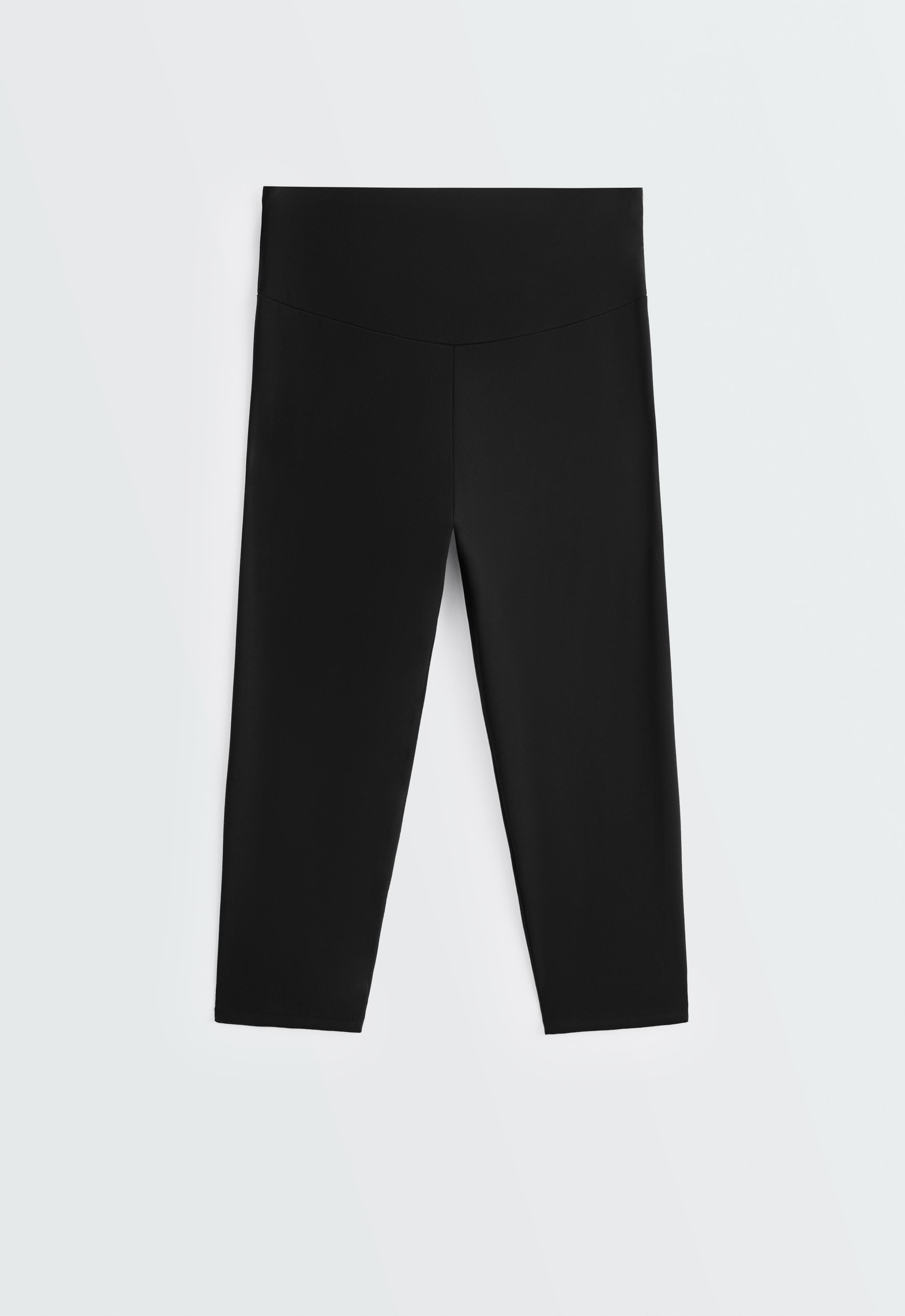 Comfortlux high-rise 40cm knee-length leggings - BLACK