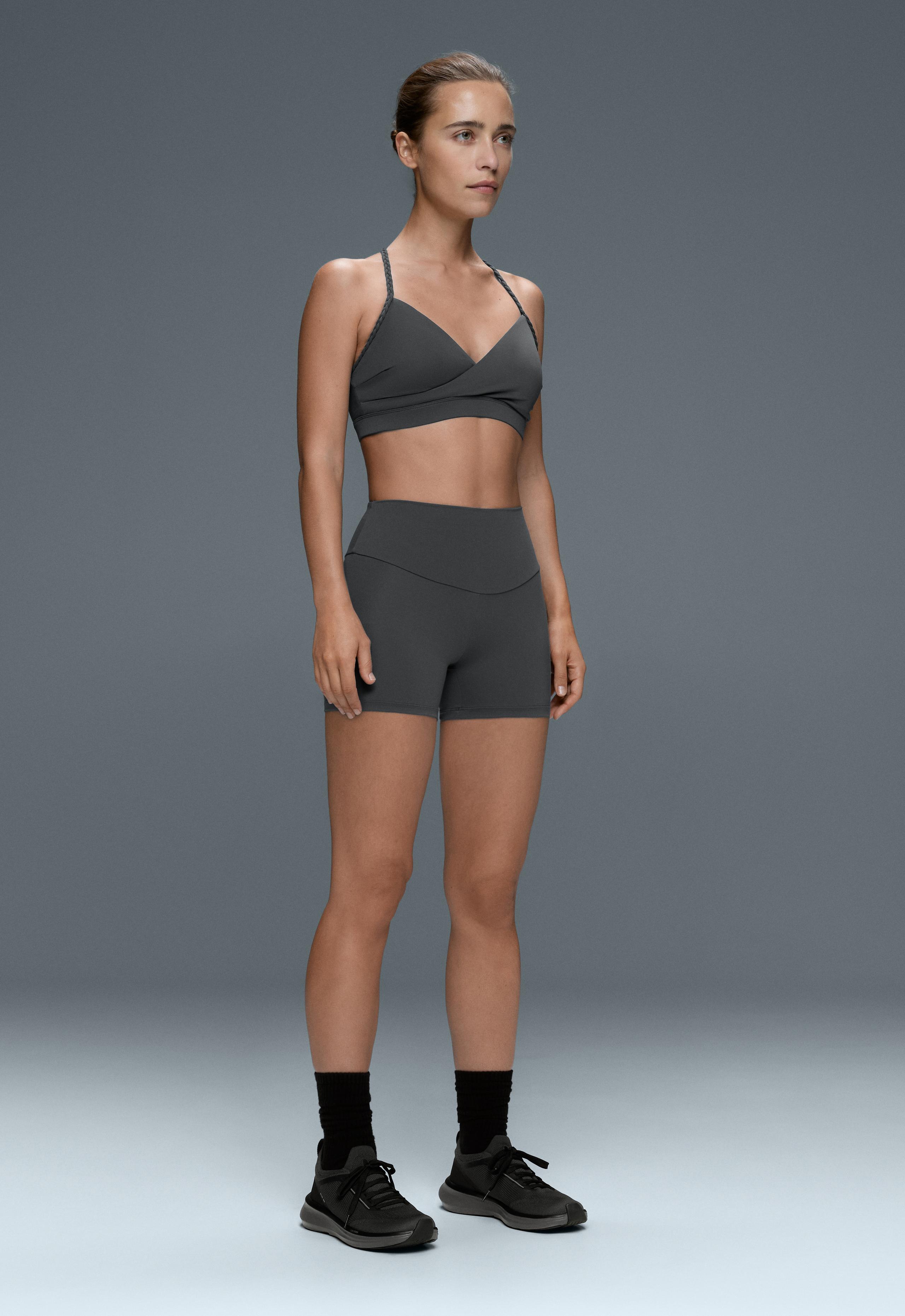 Comfortlux high-waisted 10cm hot pants - STEEL GREY