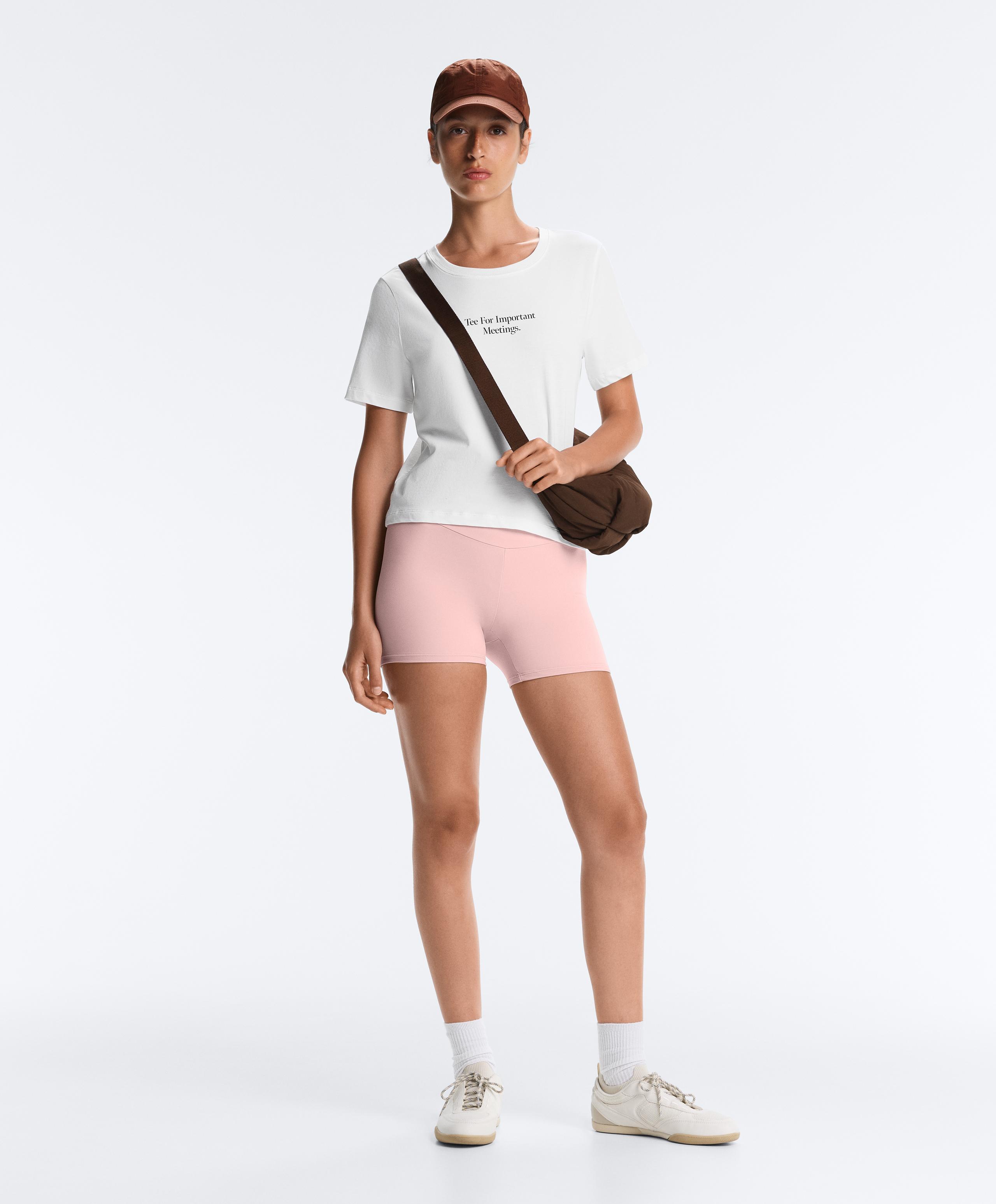 Comfortlux high-waisted 10cm hot pants - CLOUD PINK