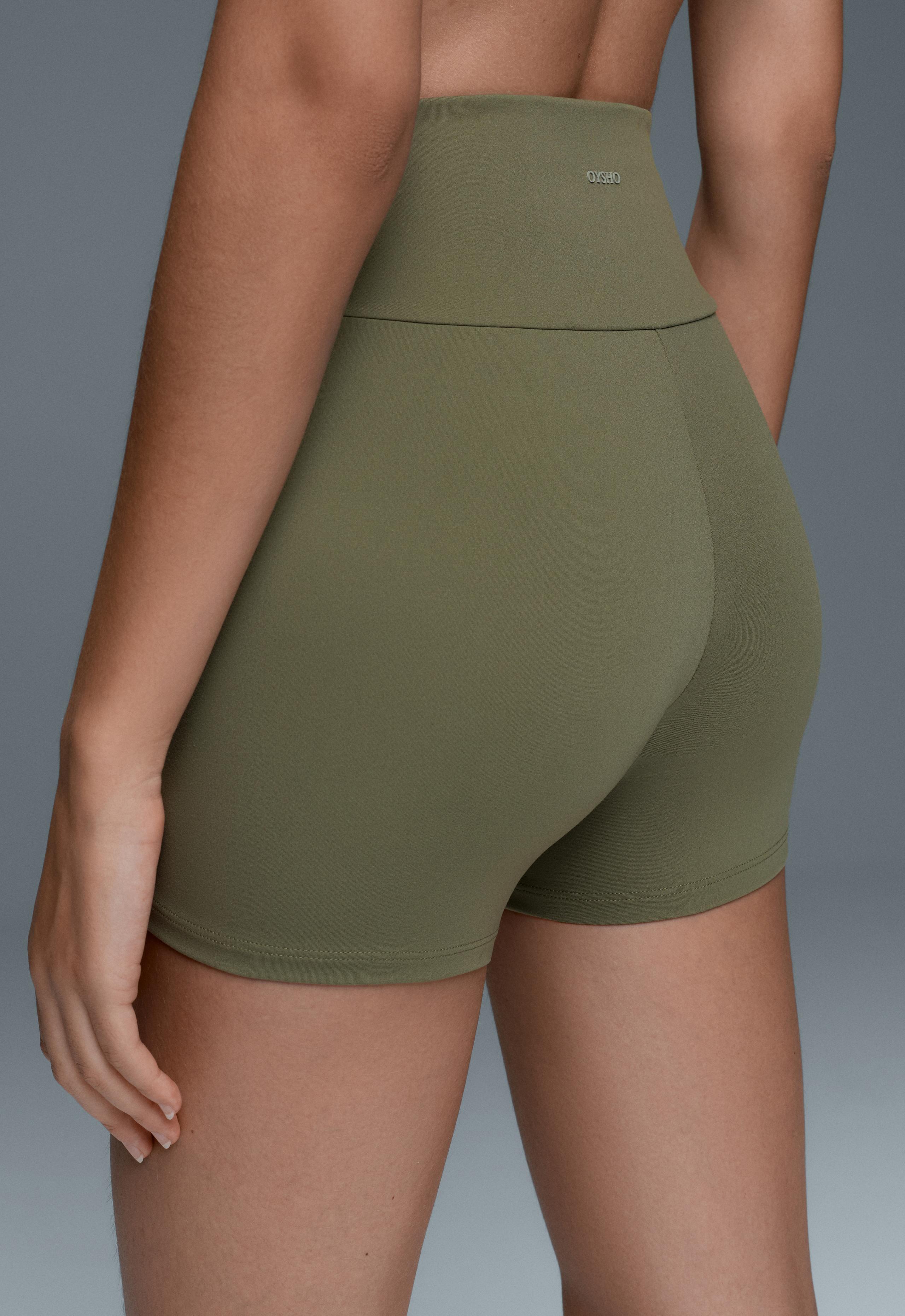 Comfortlux high-waisted 10cm hot pants - DARK KHAKI