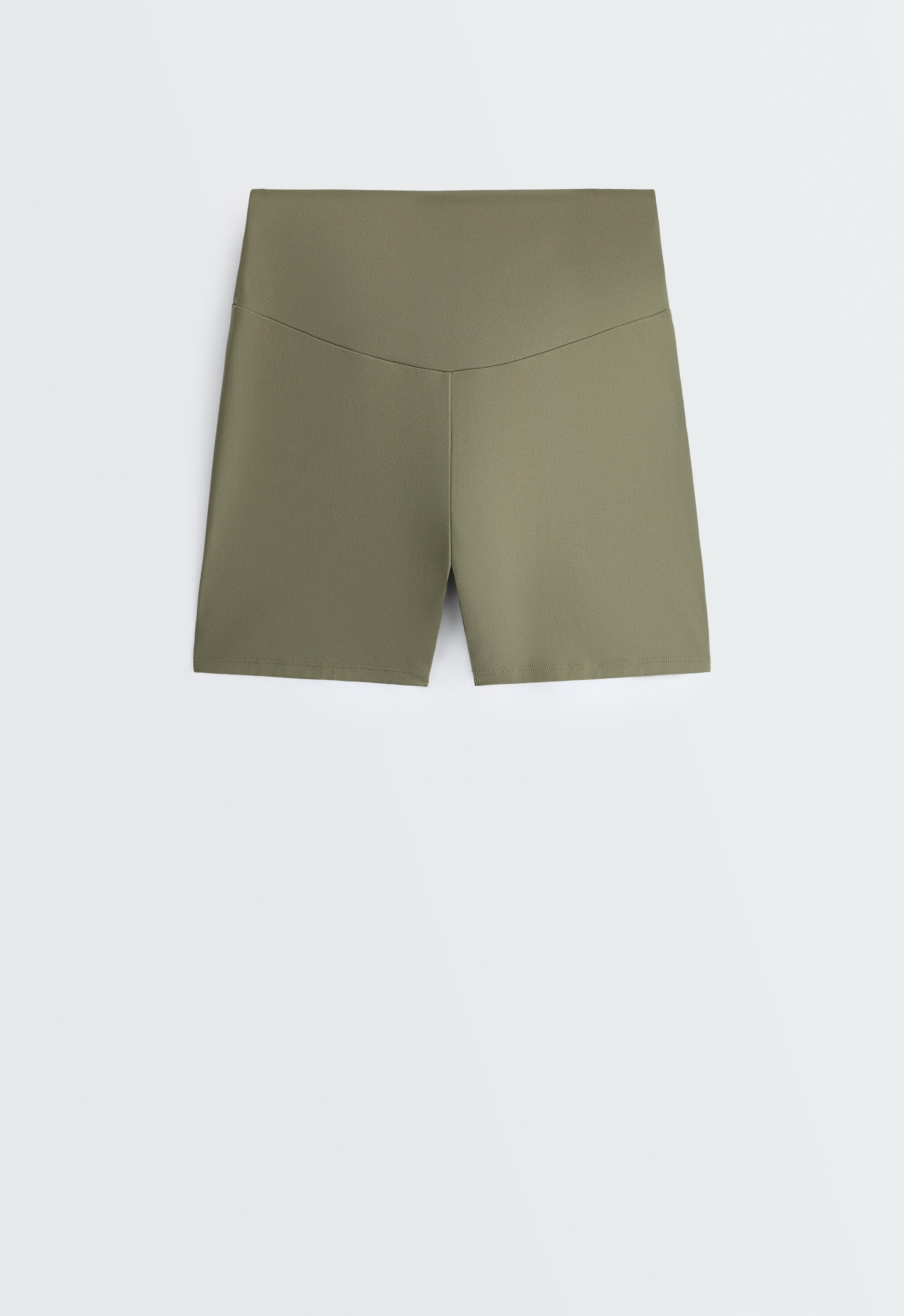 Comfortlux high-waisted 10cm hot pants - DARK KHAKI