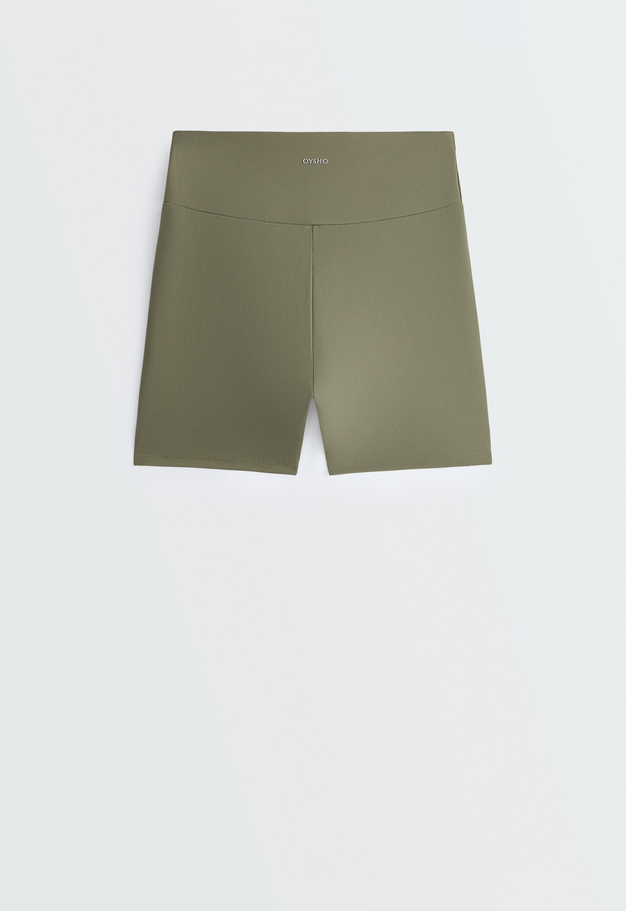 Comfortlux high-waisted 10cm hot pants - DARK KHAKI