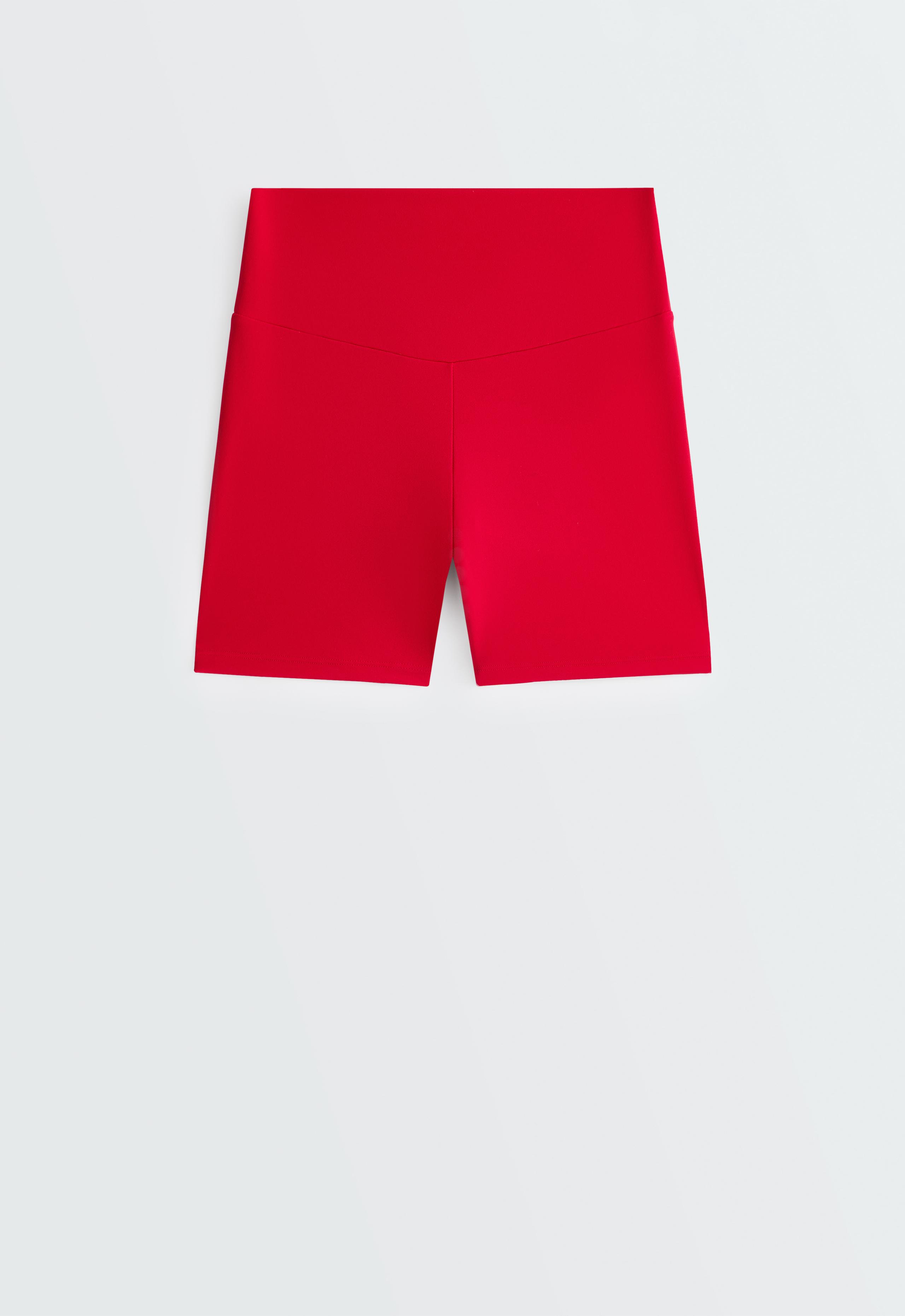 Comfortlux high-waisted 10cm hot pants - STRONG RED