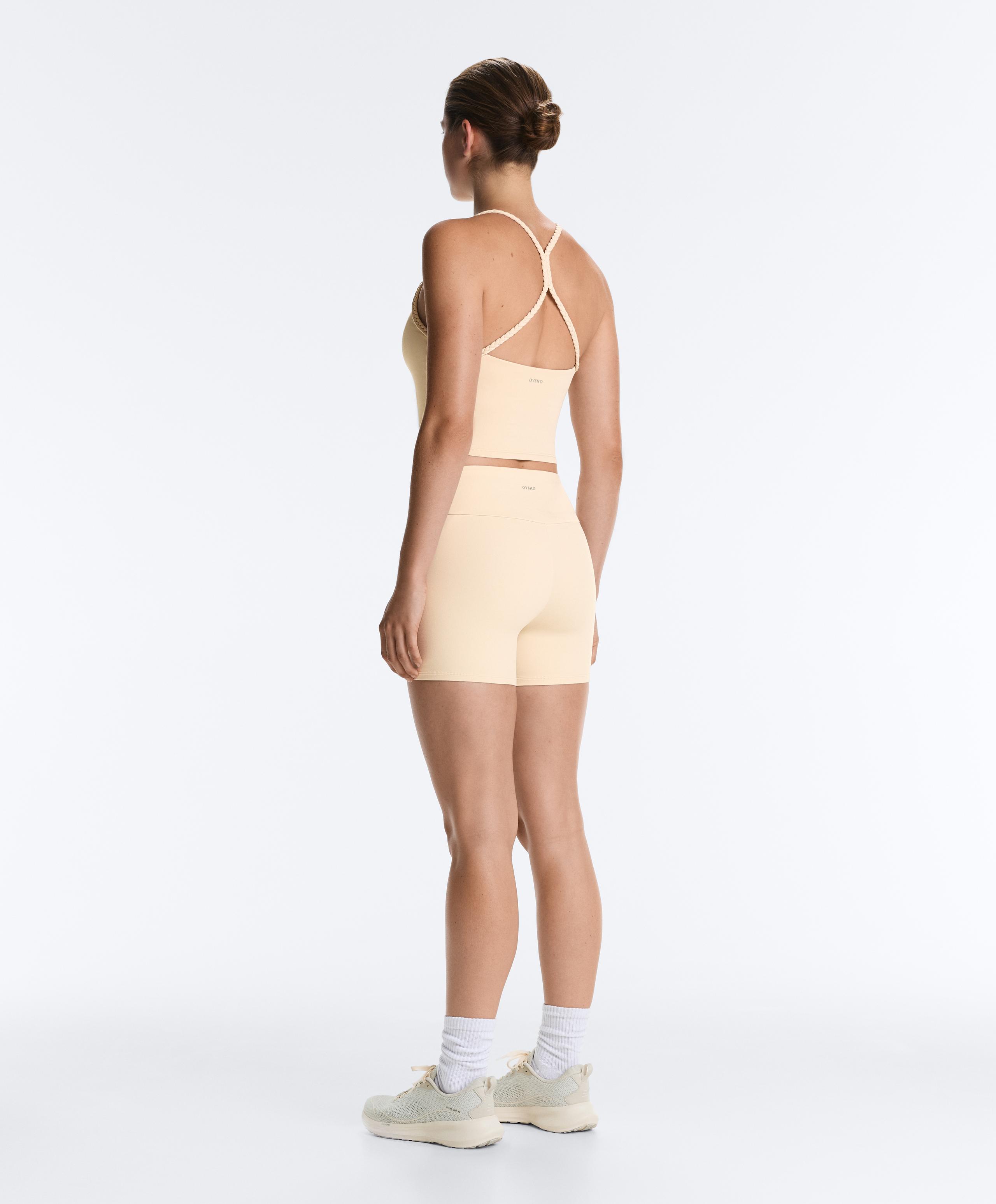 Comfortlux high-waisted 10cm hot pants - SAND