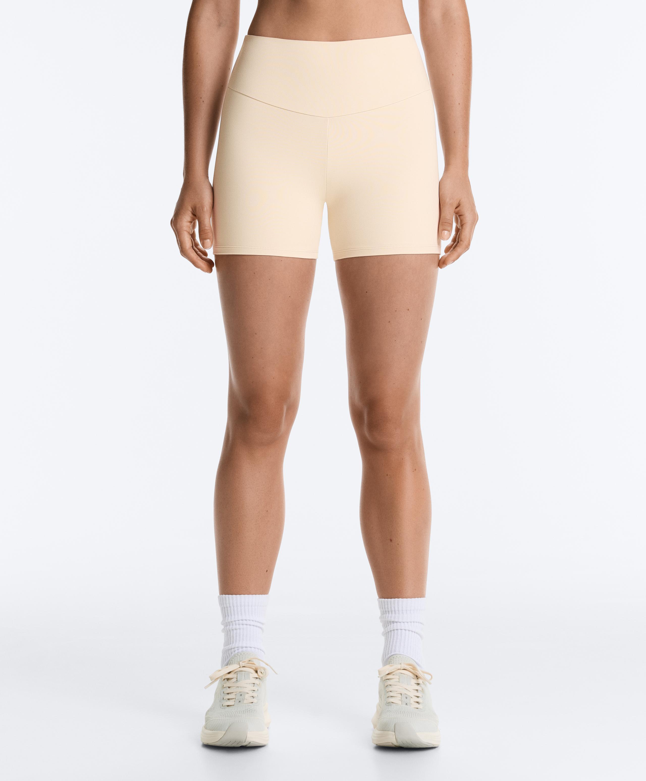 Comfortlux high-waisted 10cm hot pants - SAND