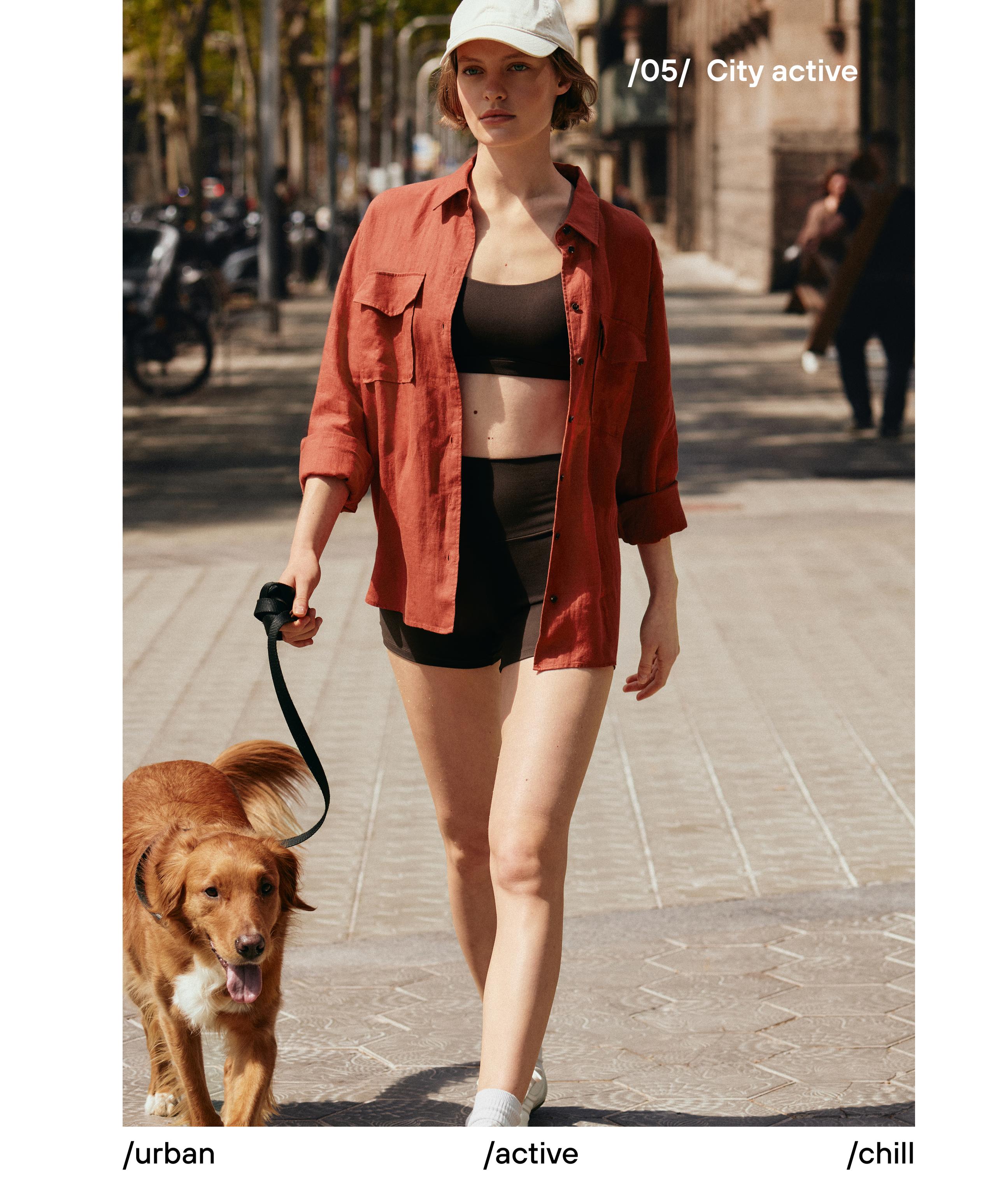 Comfortlux high-waisted 10cm hot pants - DARK BROWN