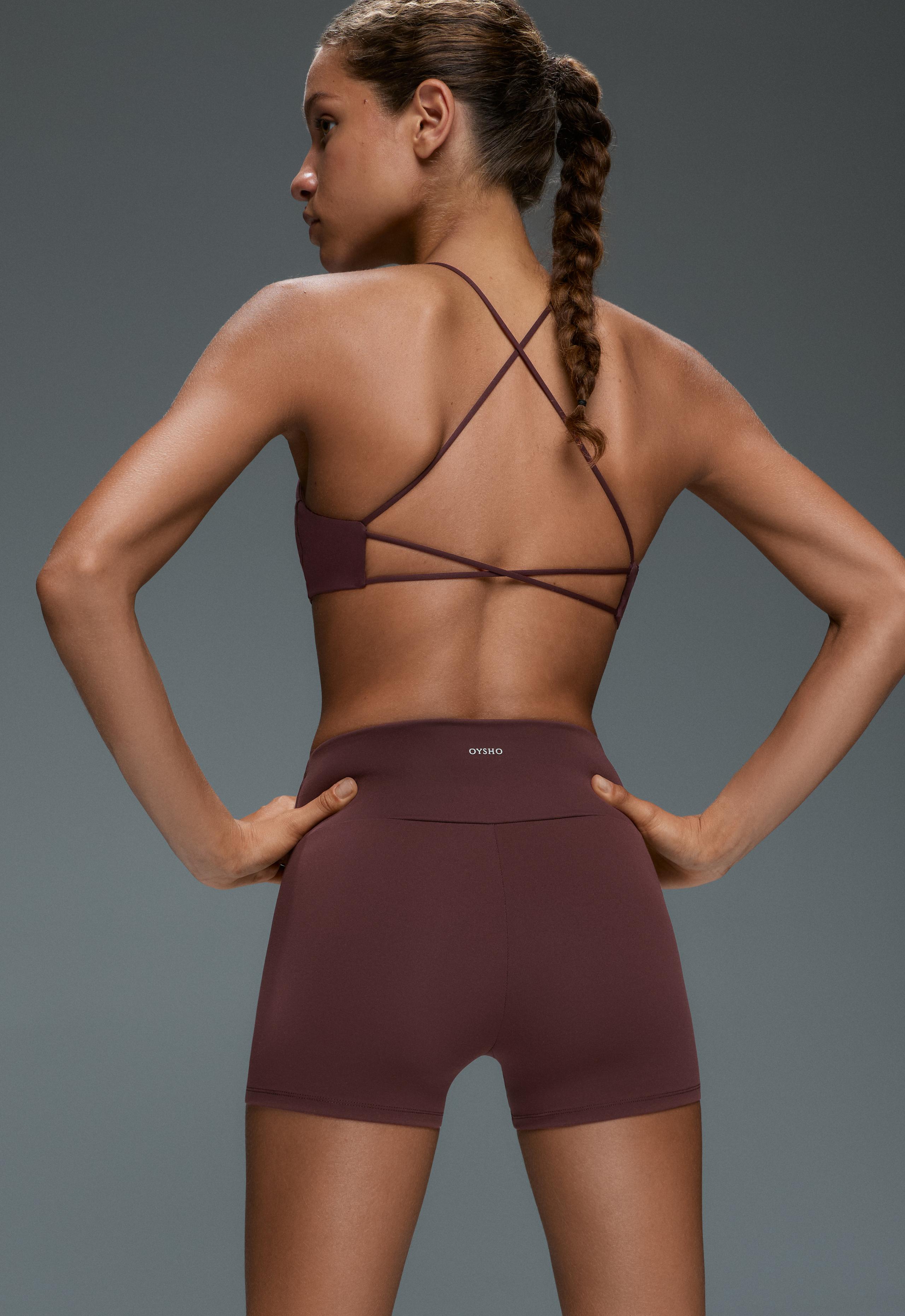 Comfortlux high-waisted 10cm hot pants - CHOCOLATE