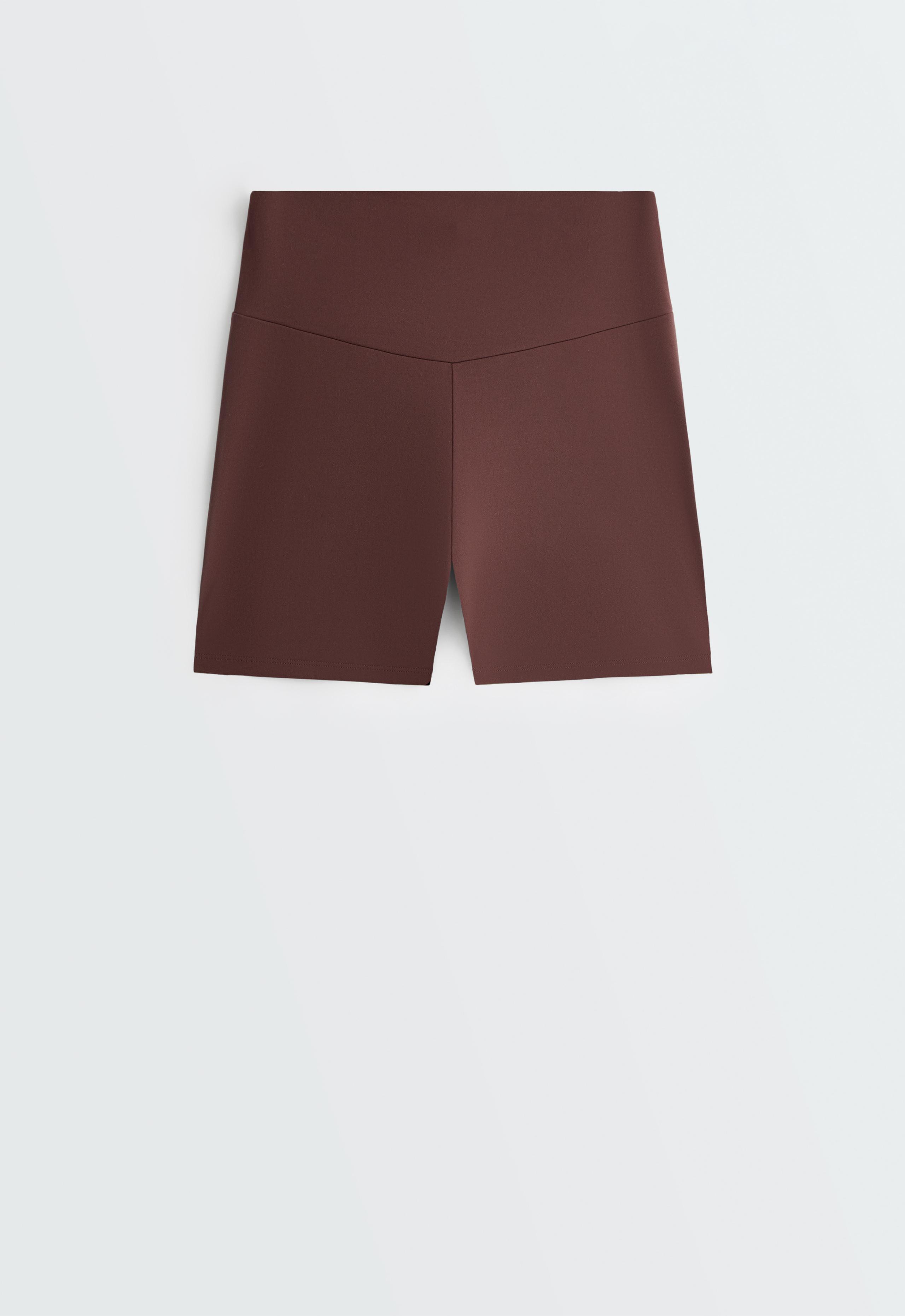 Comfortlux high-waisted 10cm hot pants - CHOCOLATE