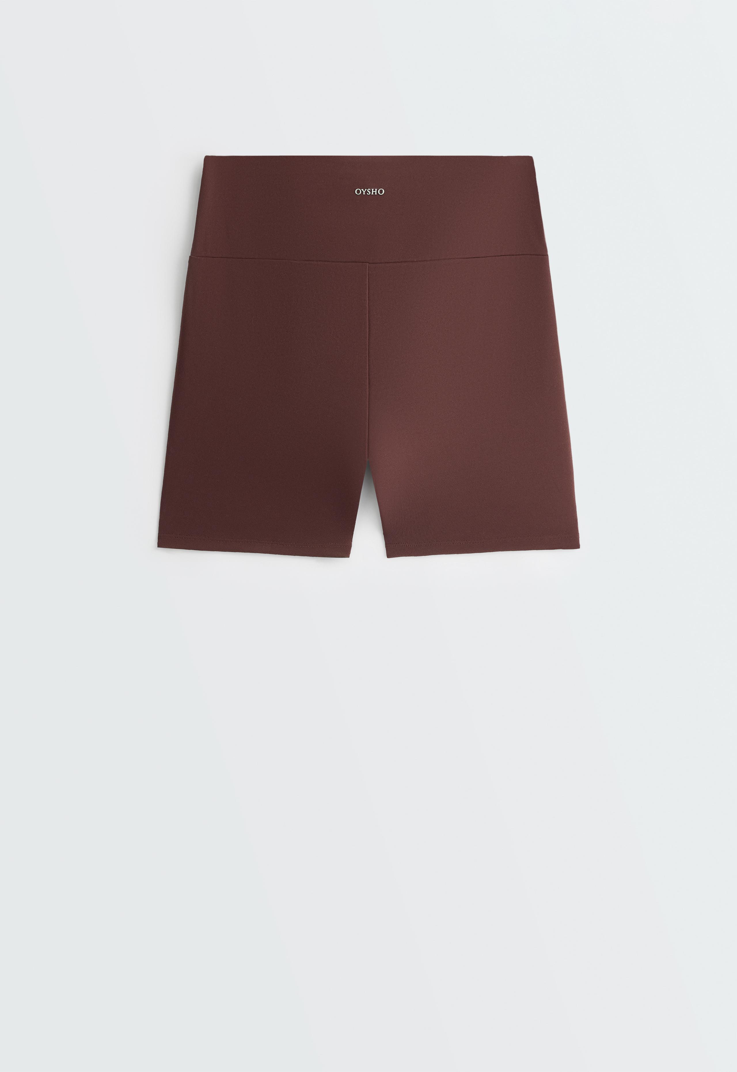Comfortlux high-waisted 10cm hot pants - CHOCOLATE
