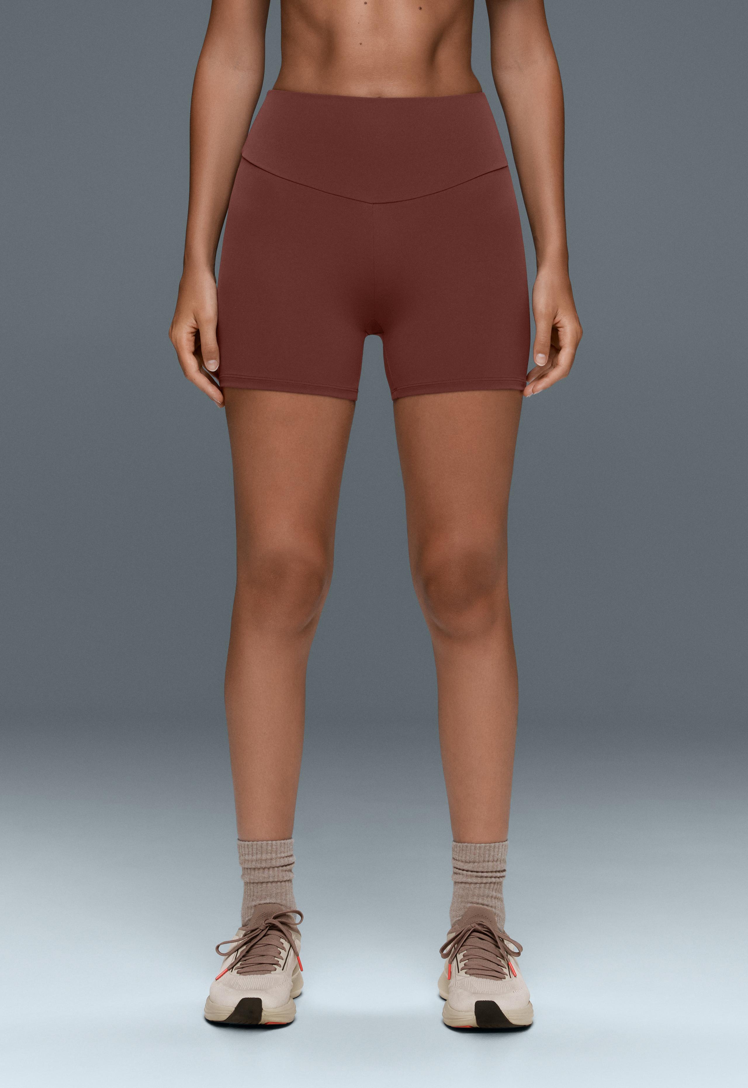 Comfortlux high-waisted 10cm hot pants - TERRACOTTA