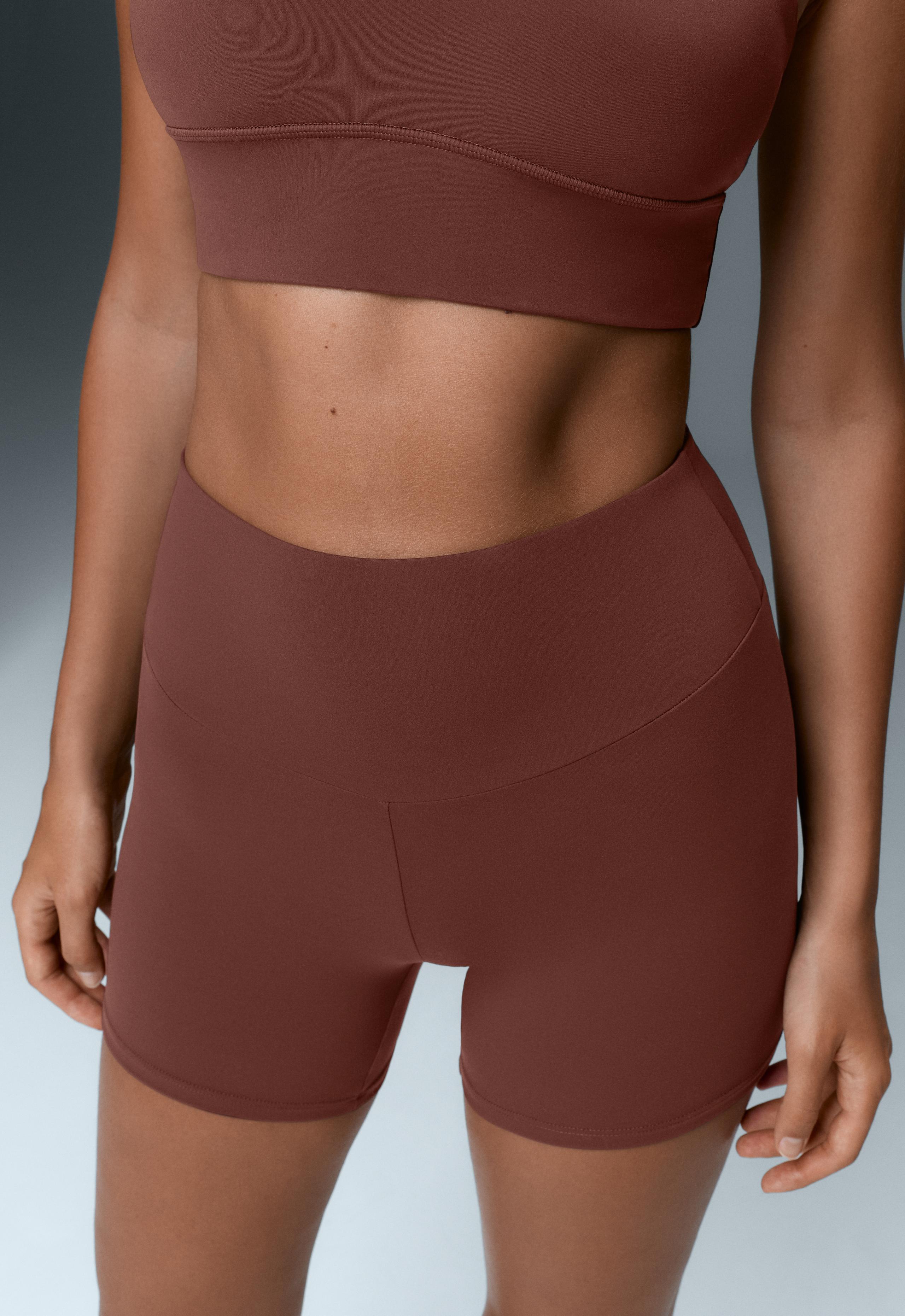 Comfortlux high-waisted 10cm hot pants - TERRACOTTA