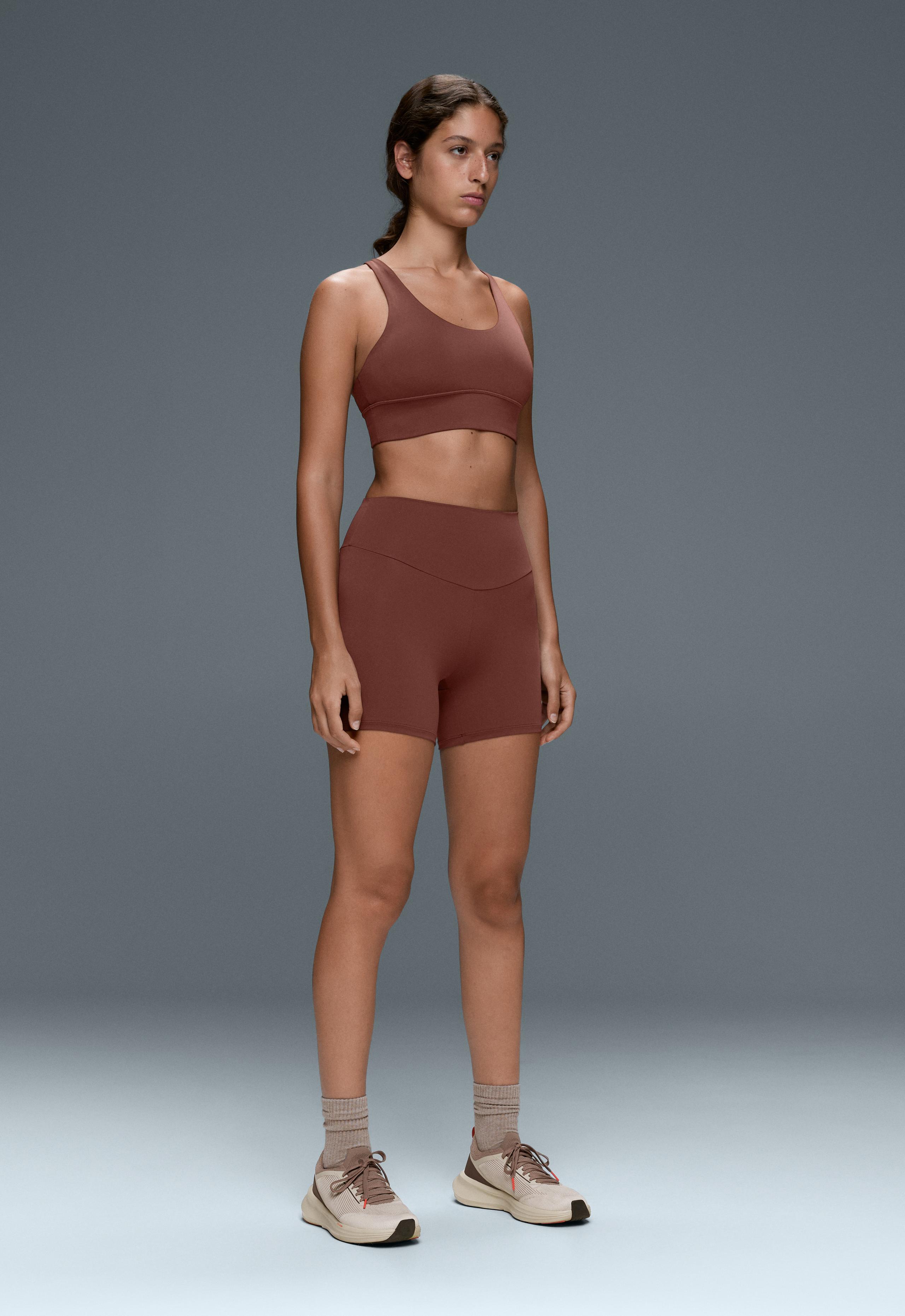 Comfortlux high-waisted 10cm hot pants - TERRACOTTA