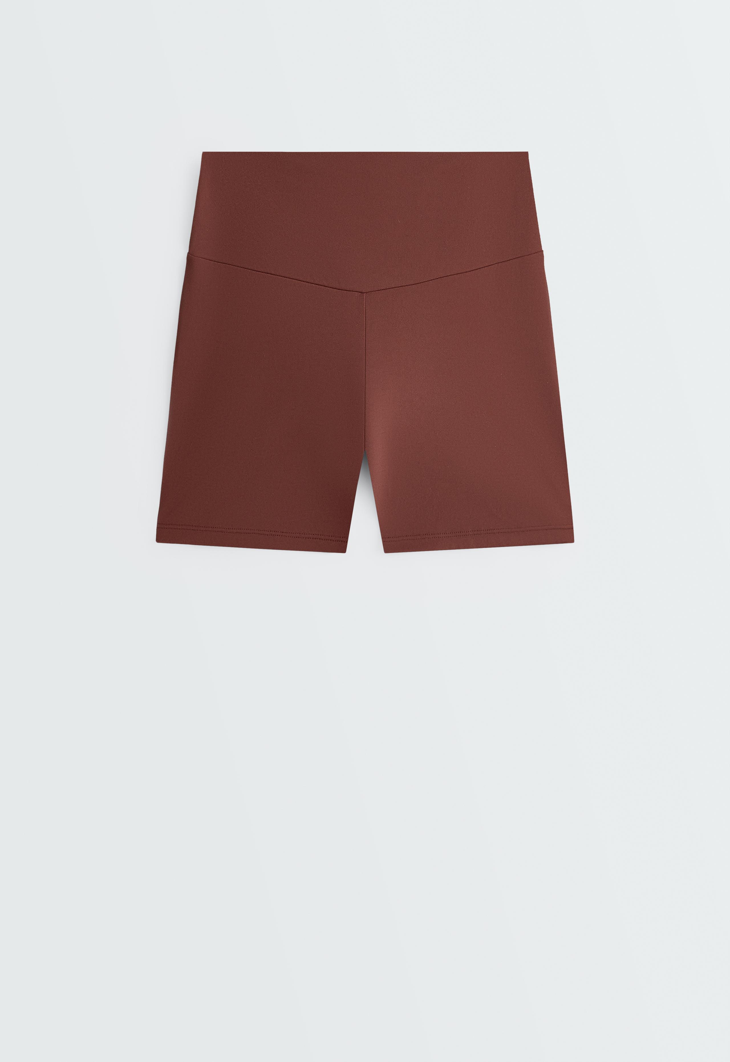 Comfortlux high-waisted 10cm hot pants - TERRACOTTA