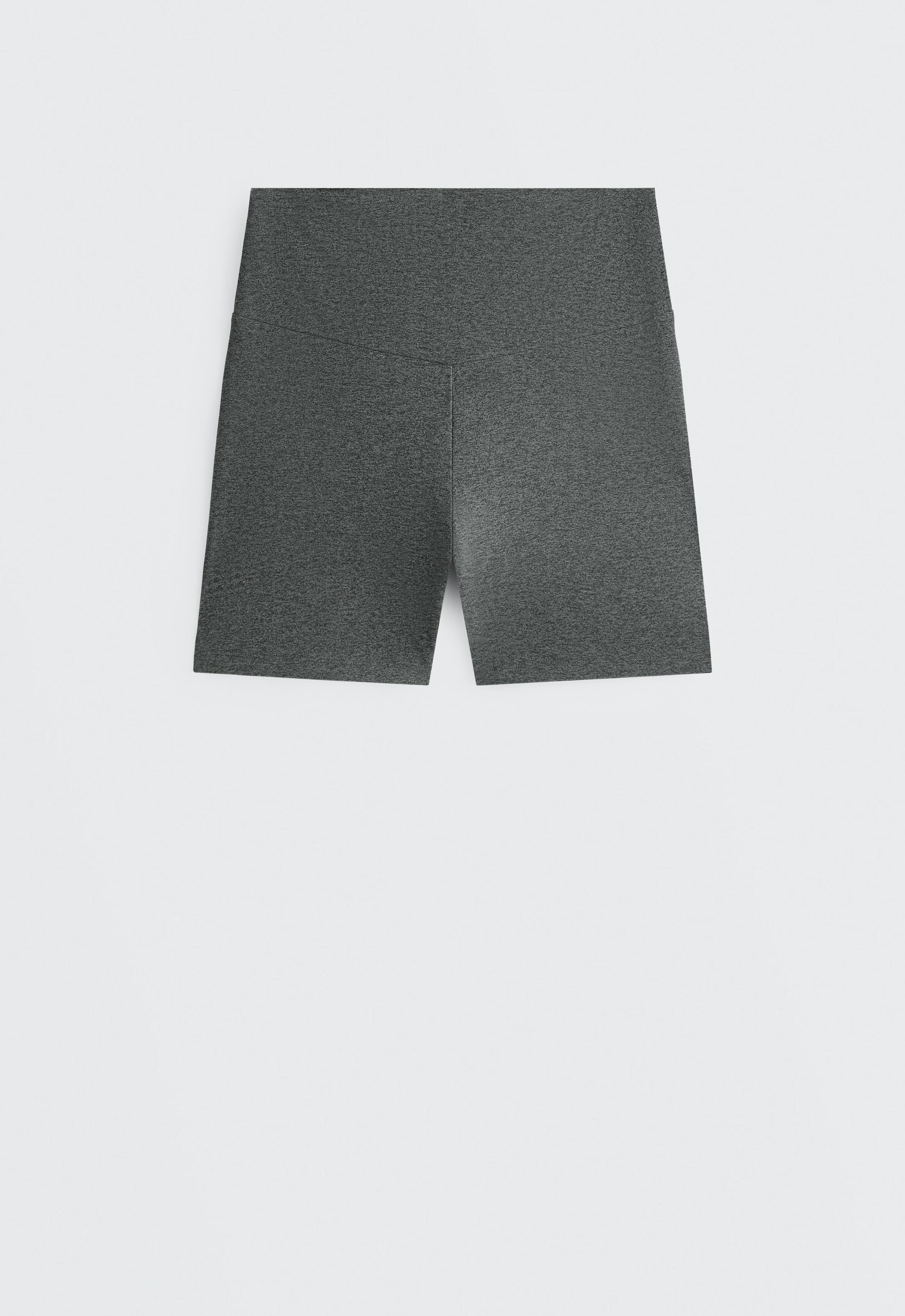 Comfortlux high-waisted 10cm hot pants - DARK GREY MELANGE