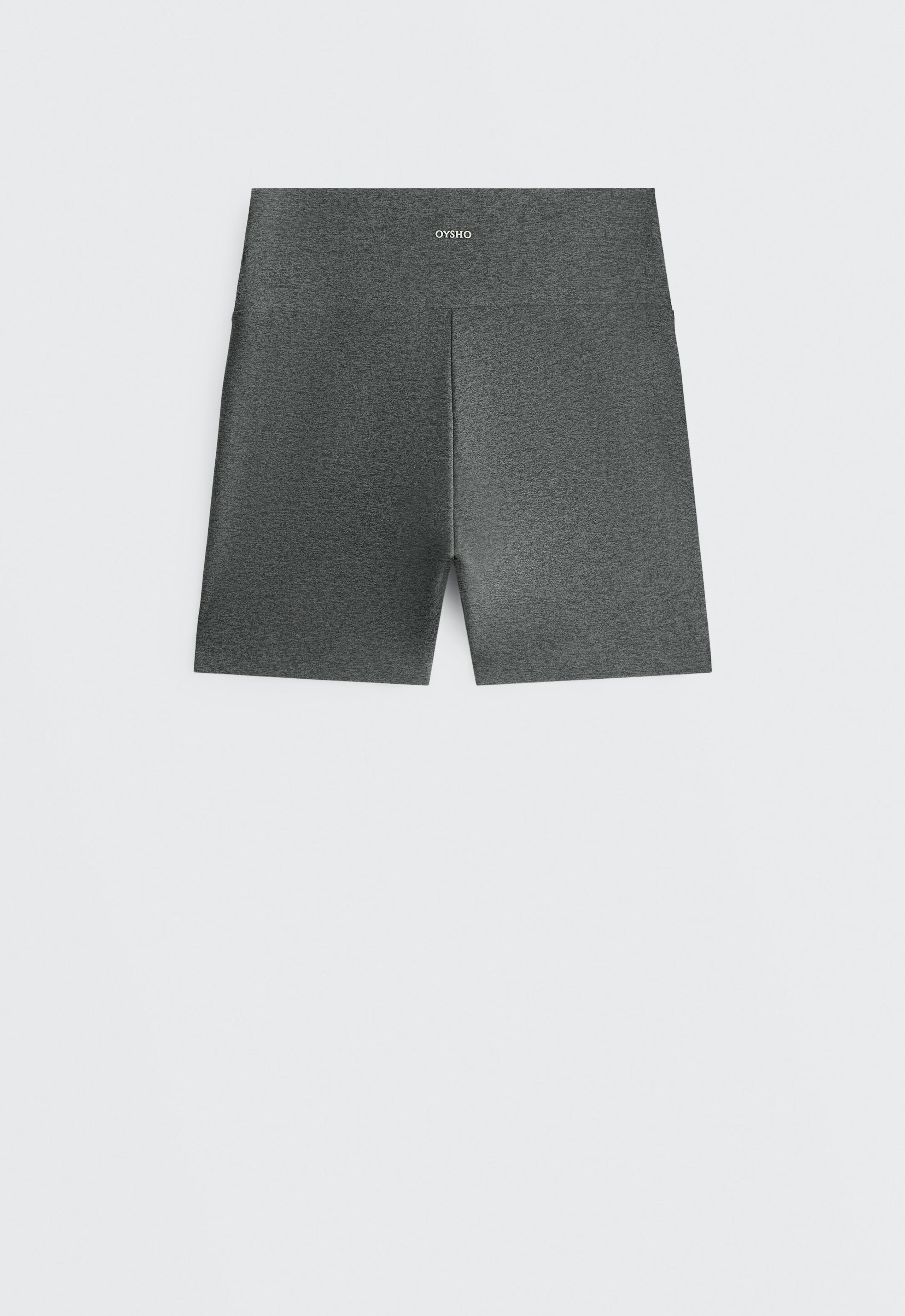 Comfortlux high-waisted 10cm hot pants - DARK GREY MELANGE