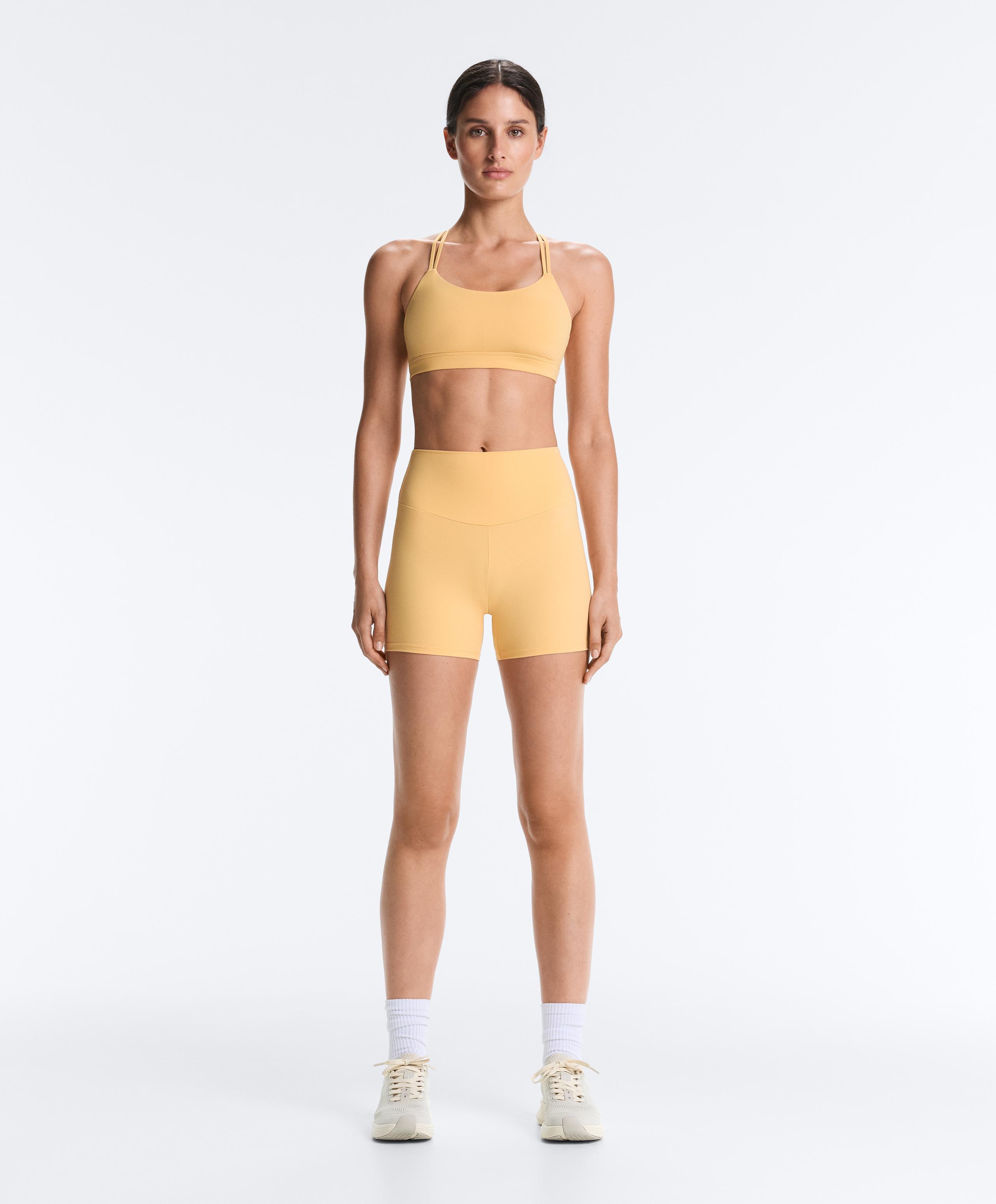 Comfortlux high-waisted 10cm hot pants - BURNT YELLOW
