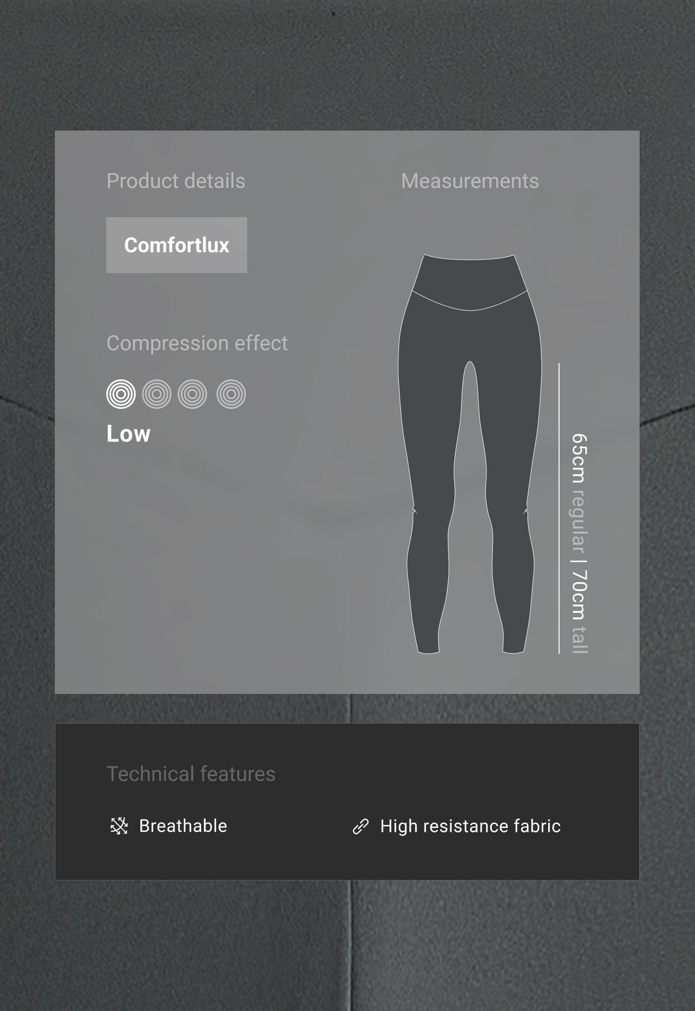 Comfortlux high-waisted ankle-length leggings - STEEL GREY