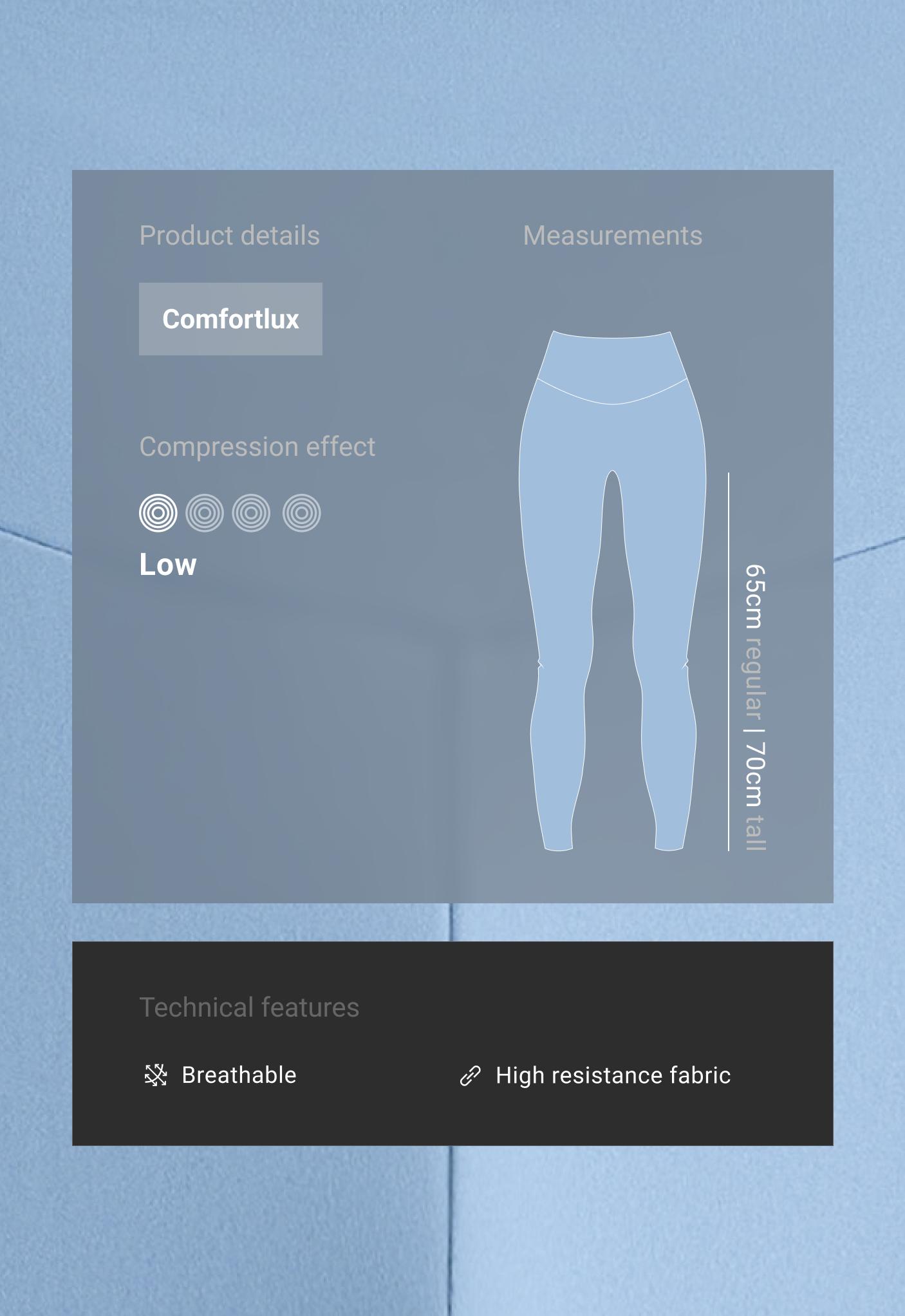 Comfortlux high-waisted ankle-length leggings - BLUE