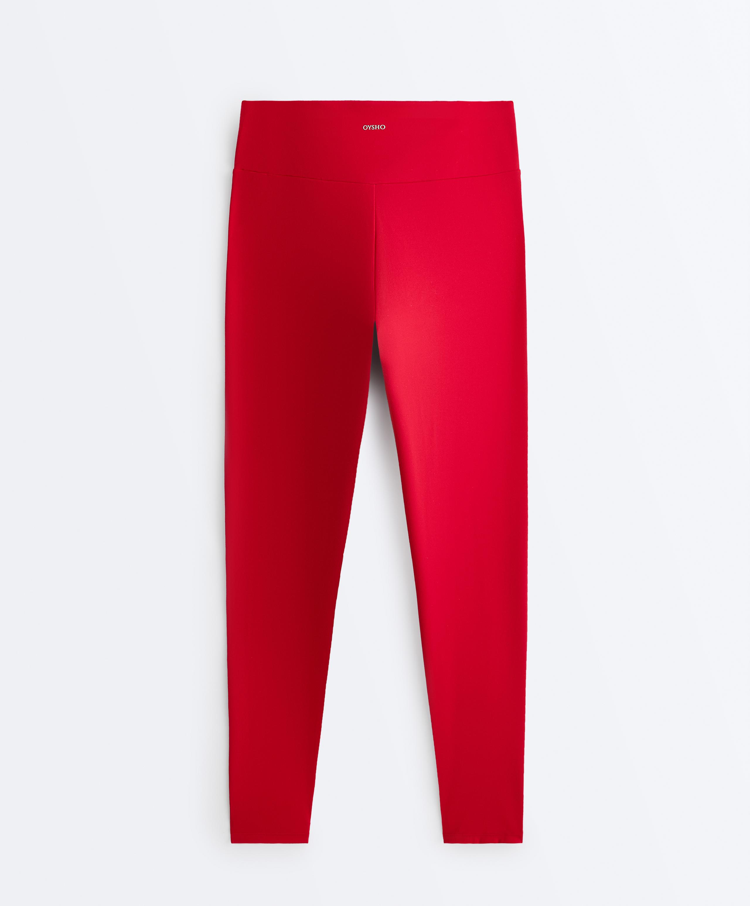 Comfortlux high-waisted ankle-length leggings - STRONG RED