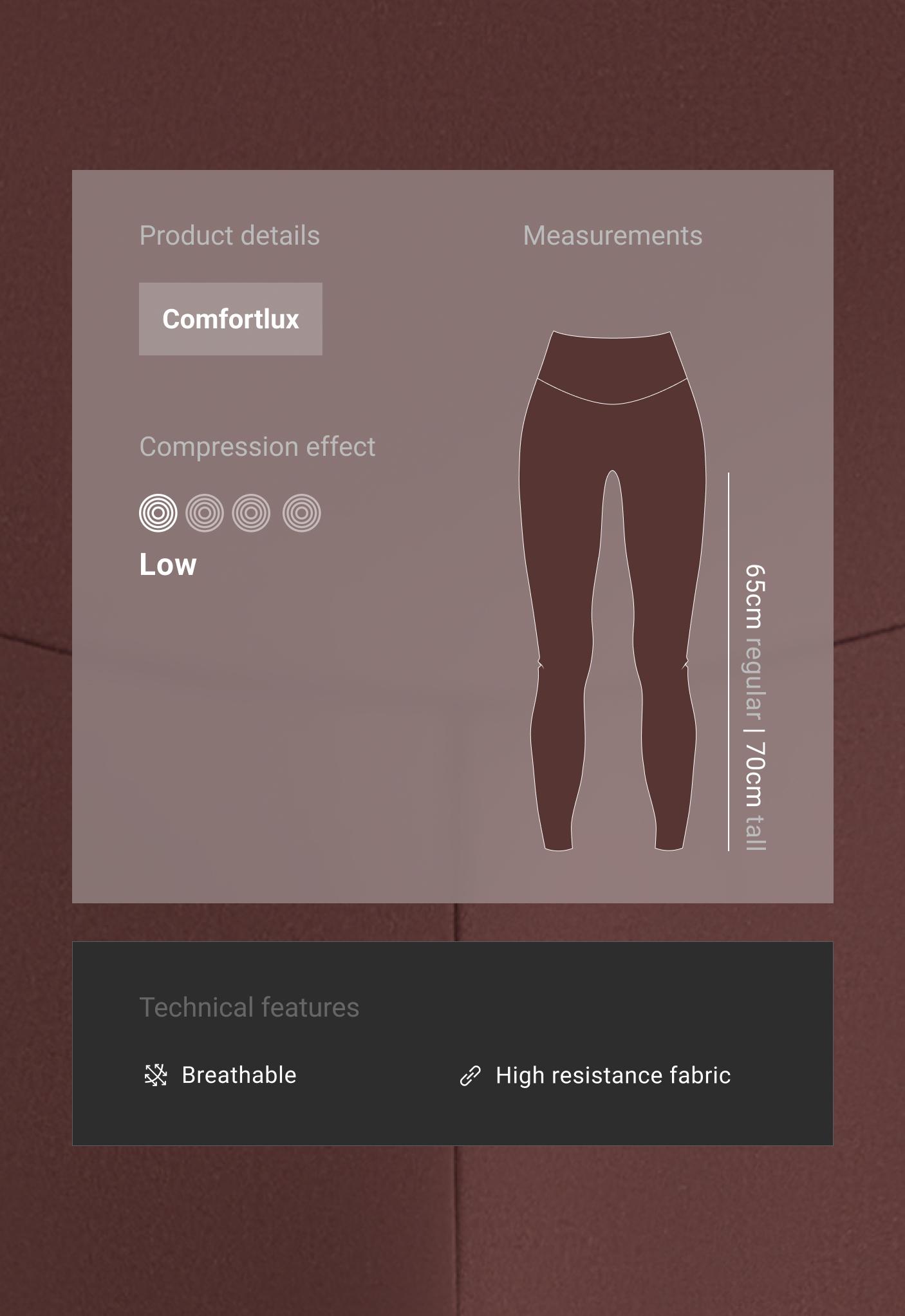Comfortlux high-waisted ankle-length leggings - CHOCOLATE