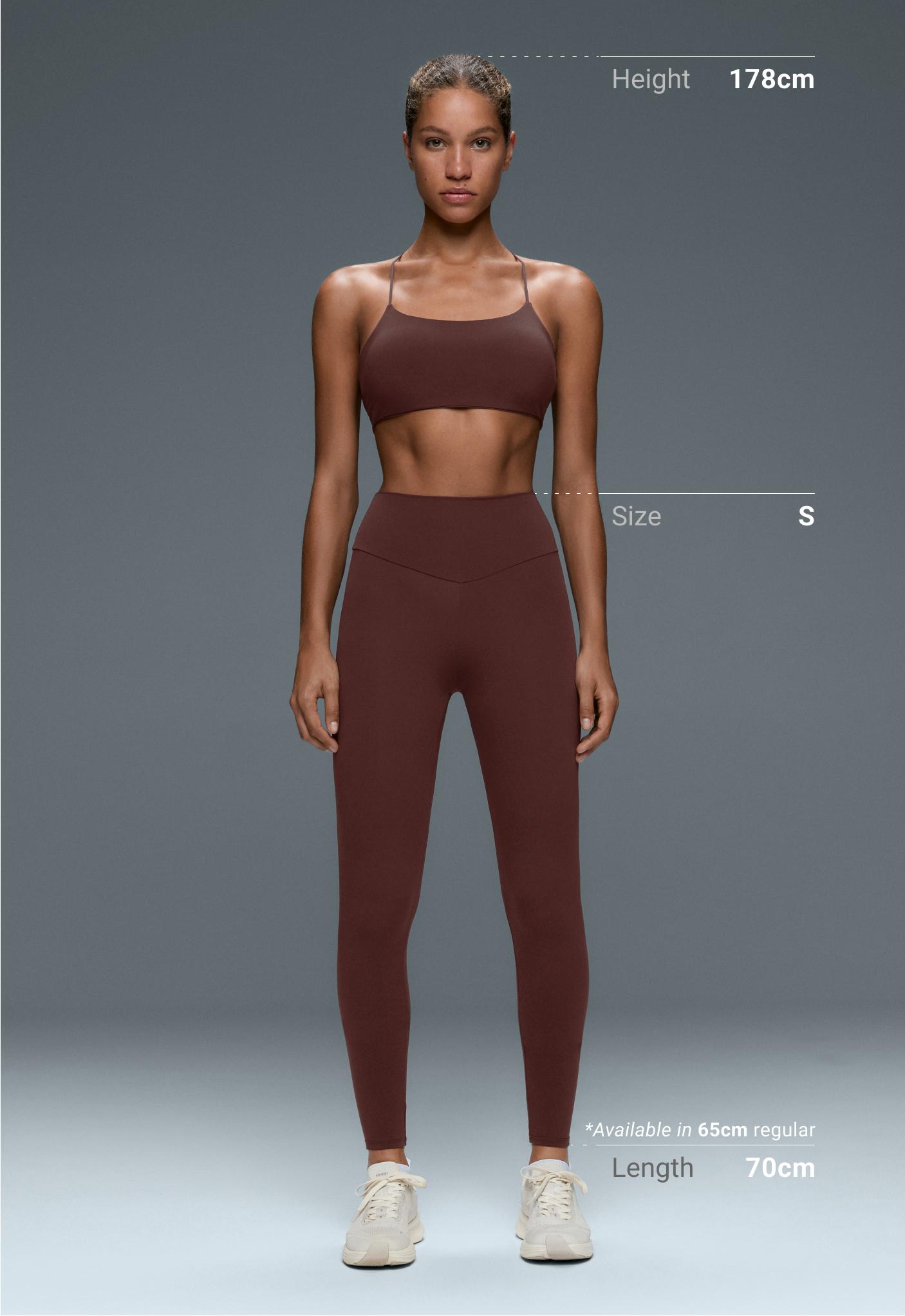 Comfortlux high-waisted ankle-length leggings - CHOCOLATE