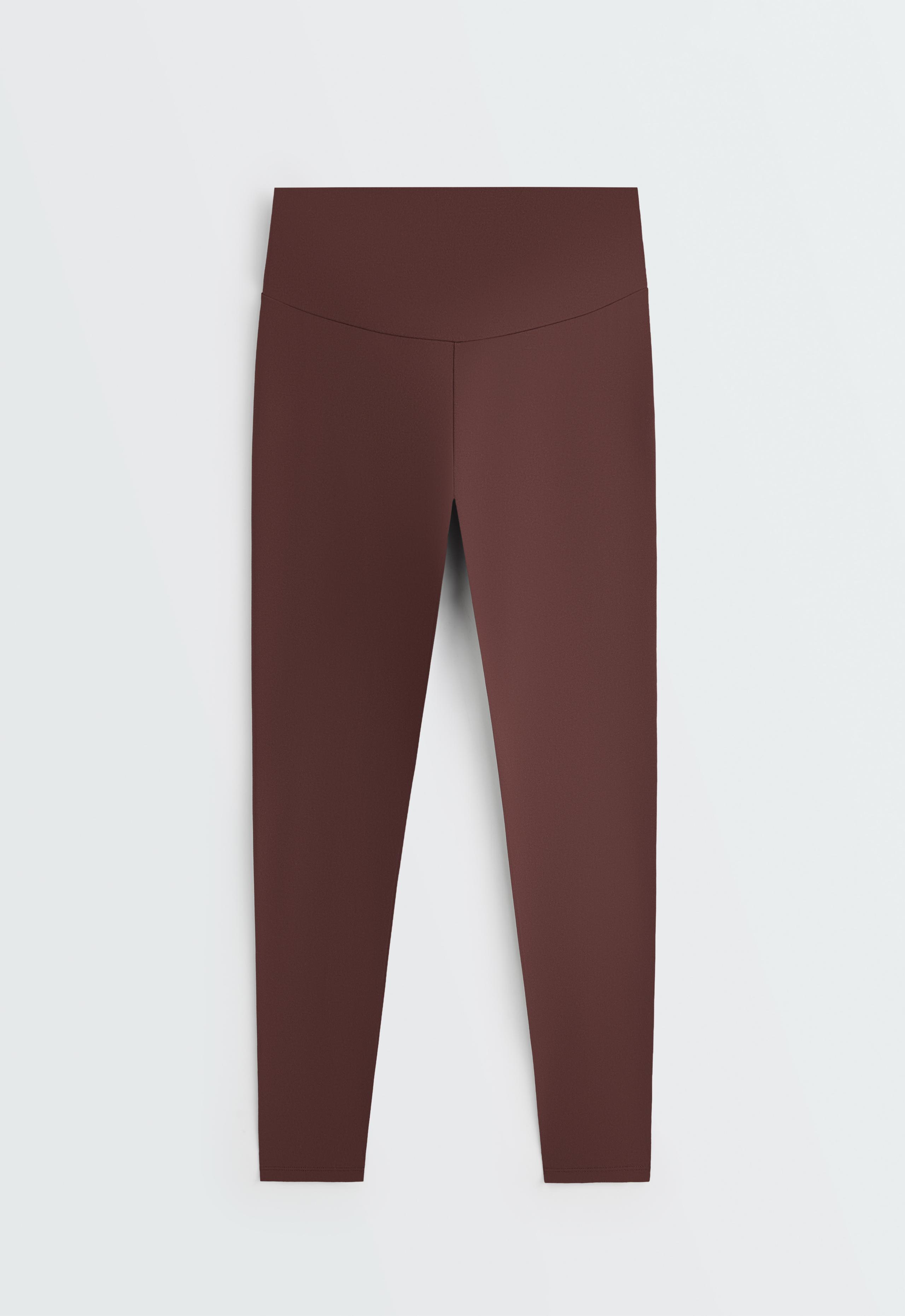 Comfortlux high-waisted ankle-length leggings - CHOCOLATE