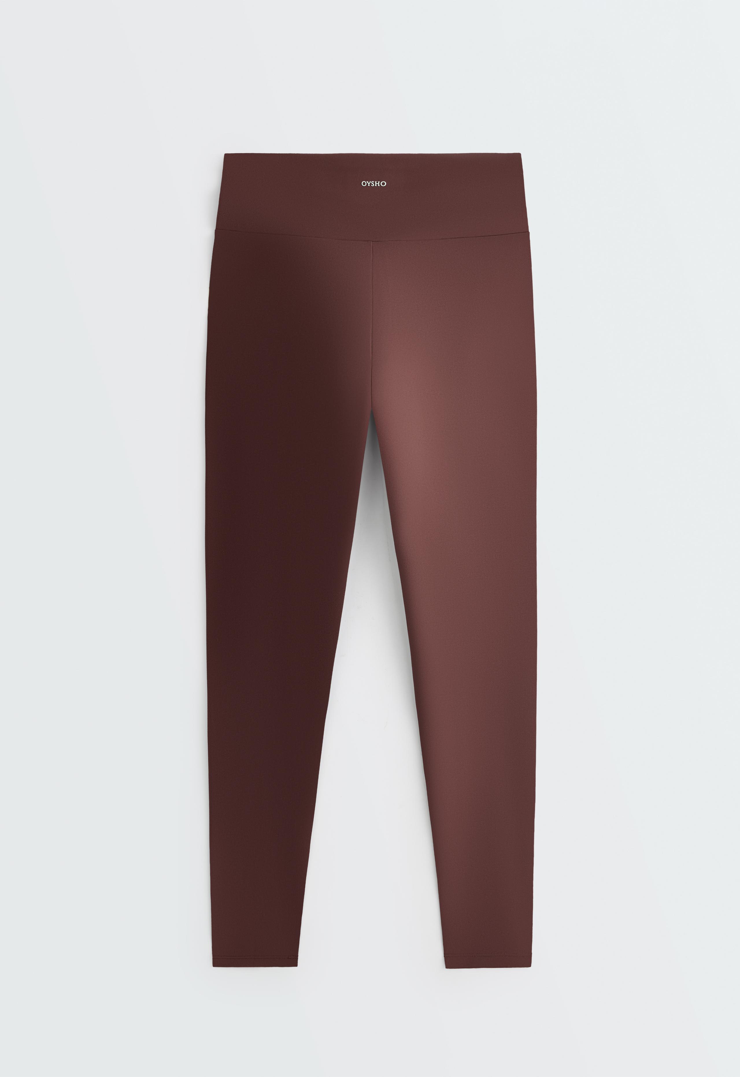 Comfortlux high-waisted ankle-length leggings - CHOCOLATE