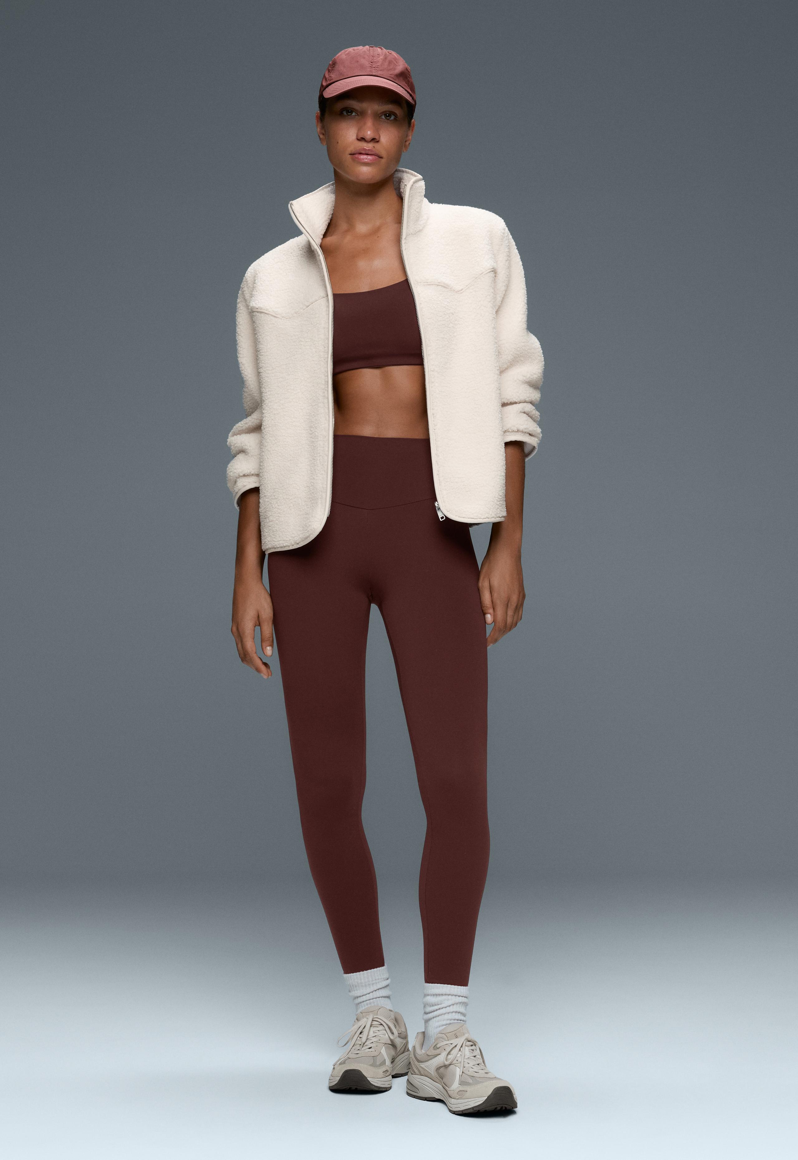 Comfortlux high-waisted ankle-length leggings - CHOCOLATE