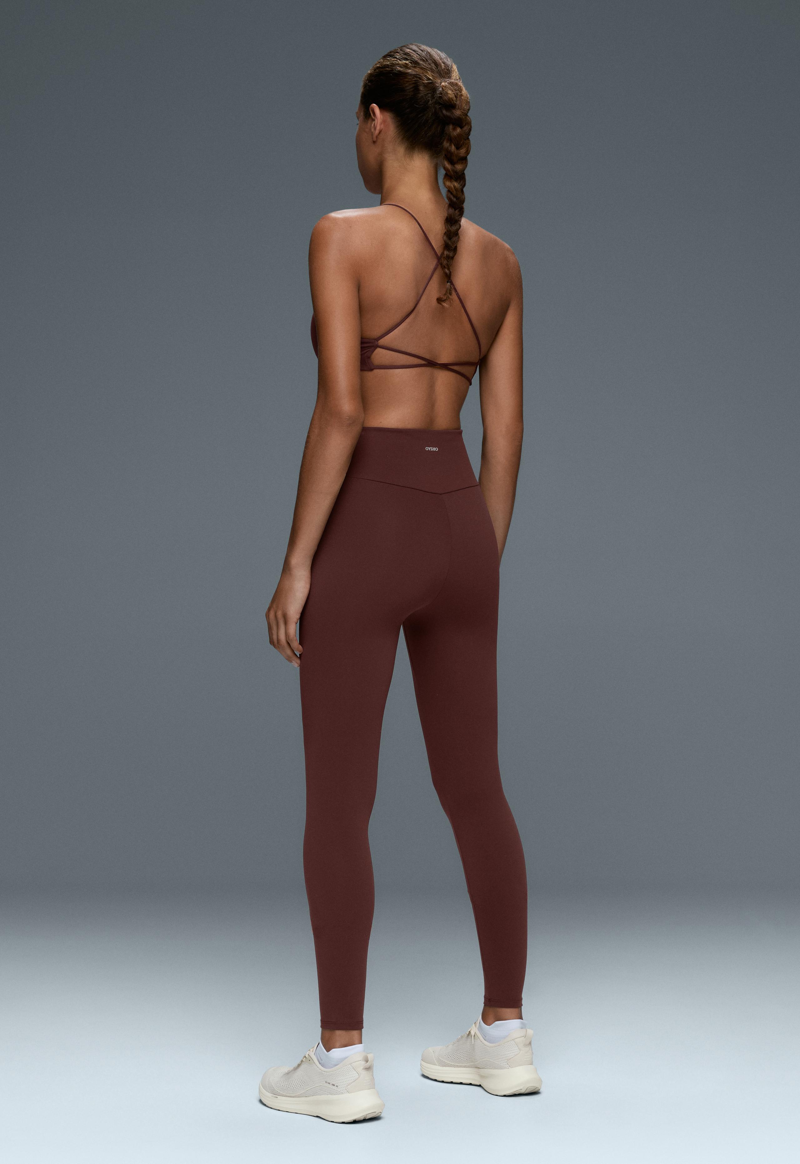 Comfortlux high-waisted ankle-length leggings - CHOCOLATE