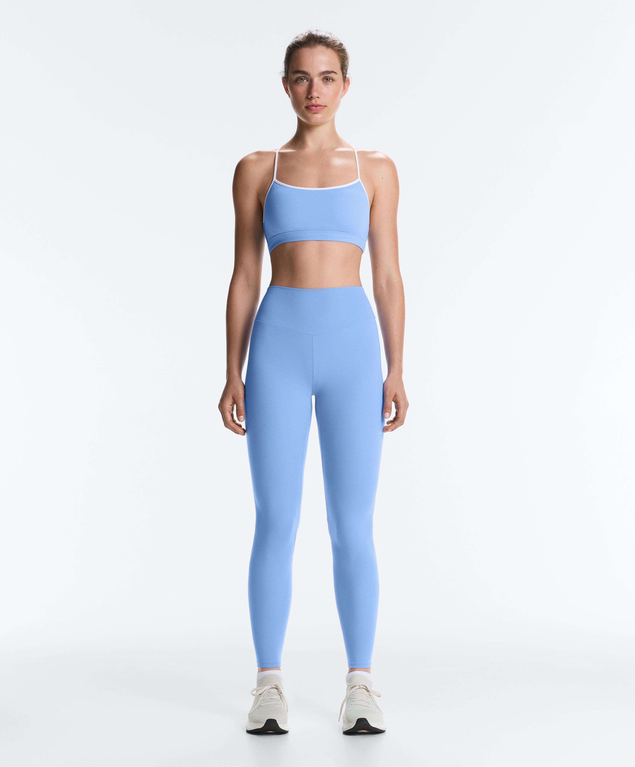 Comfortlux high-waisted ankle-length leggings - PALE LAVENDER BLUE