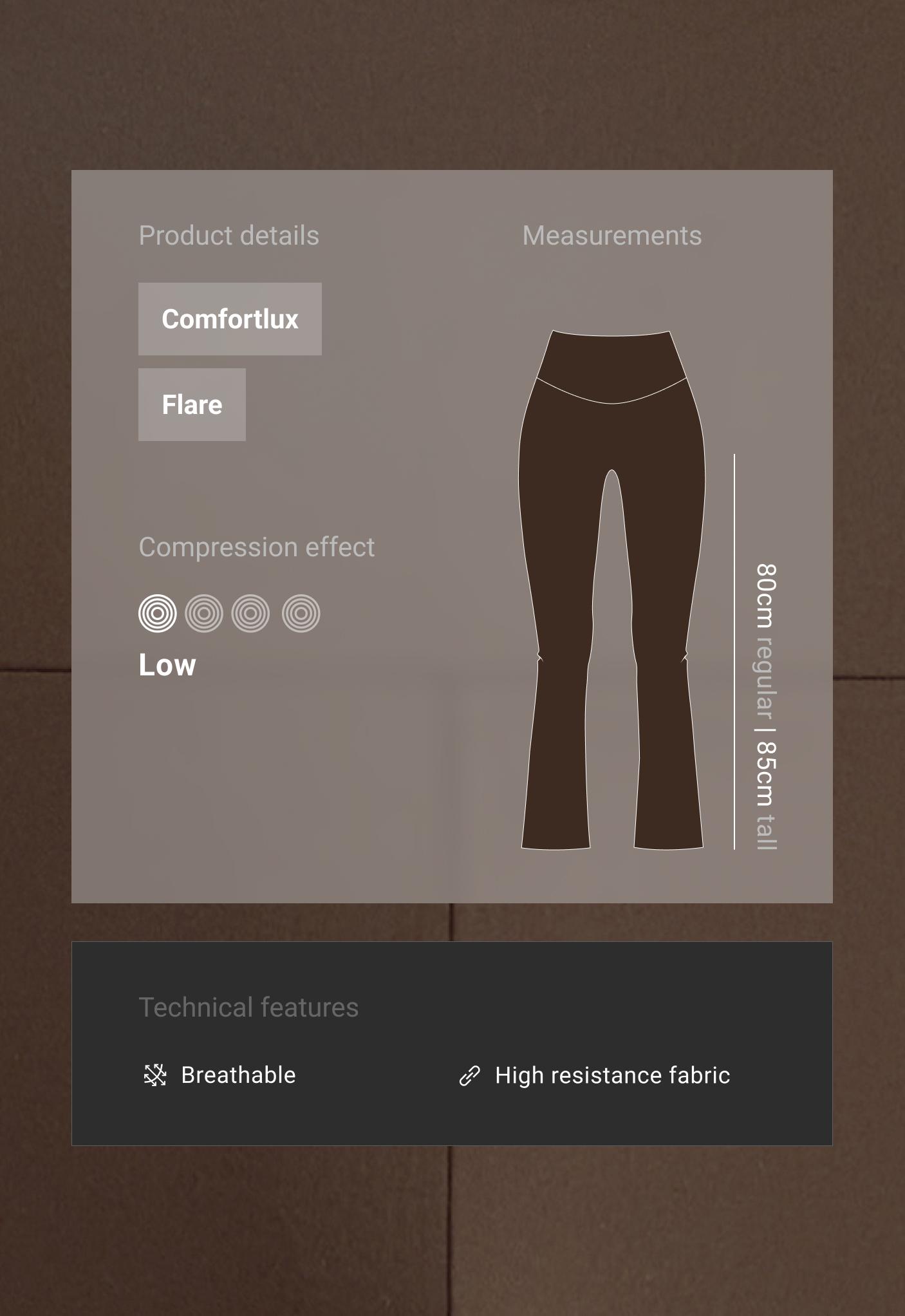 High-rise Comfortlux flare trousers - DARK BROWN
