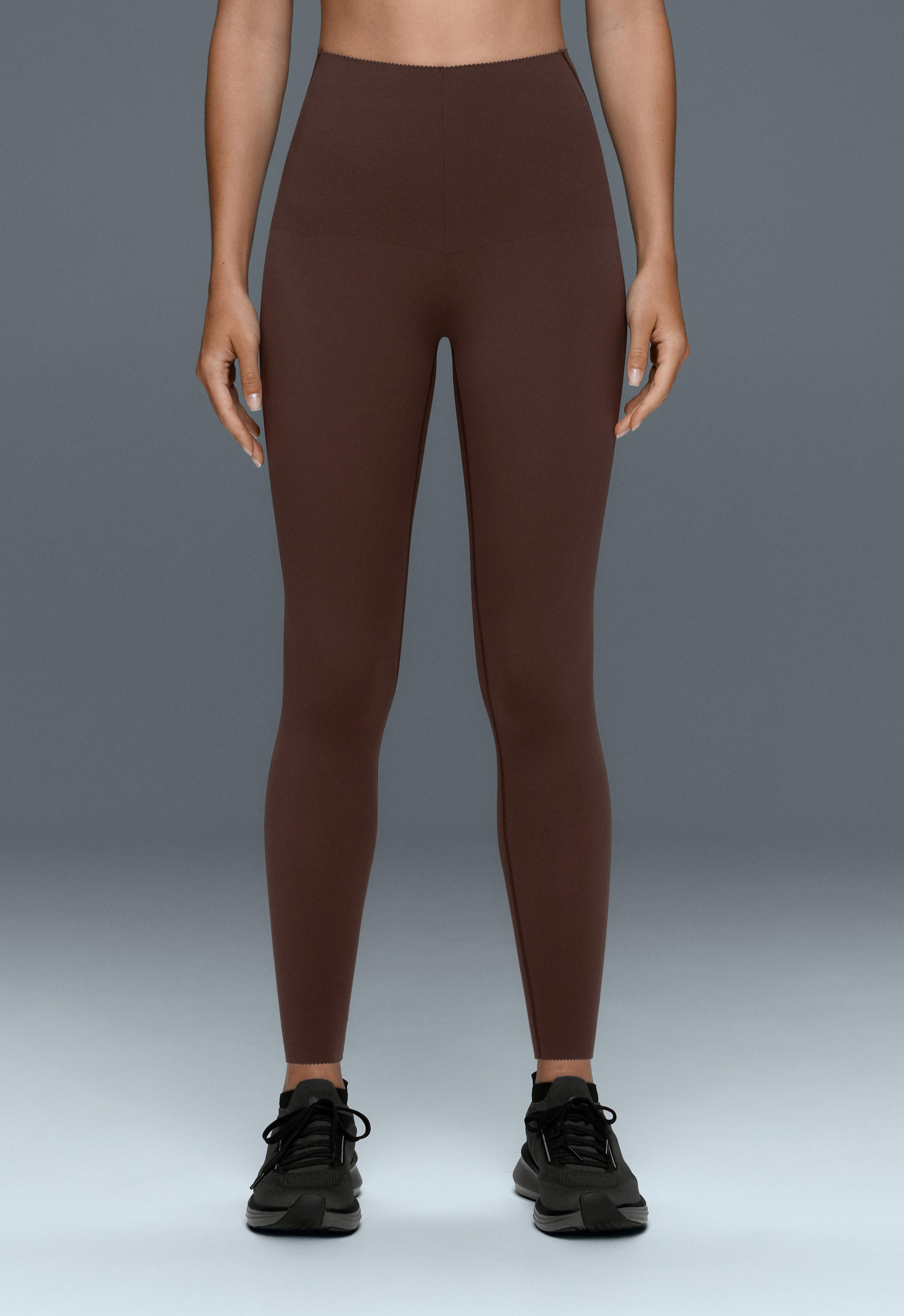 Compressive high-rise core-control ankle-length leggings - BROWN (737)